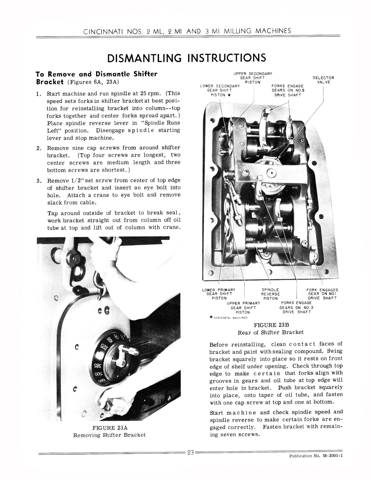 Cincinnati Milling Machine Nos. 2ML, 2MI, & 3MI Service Manual Parts List *384