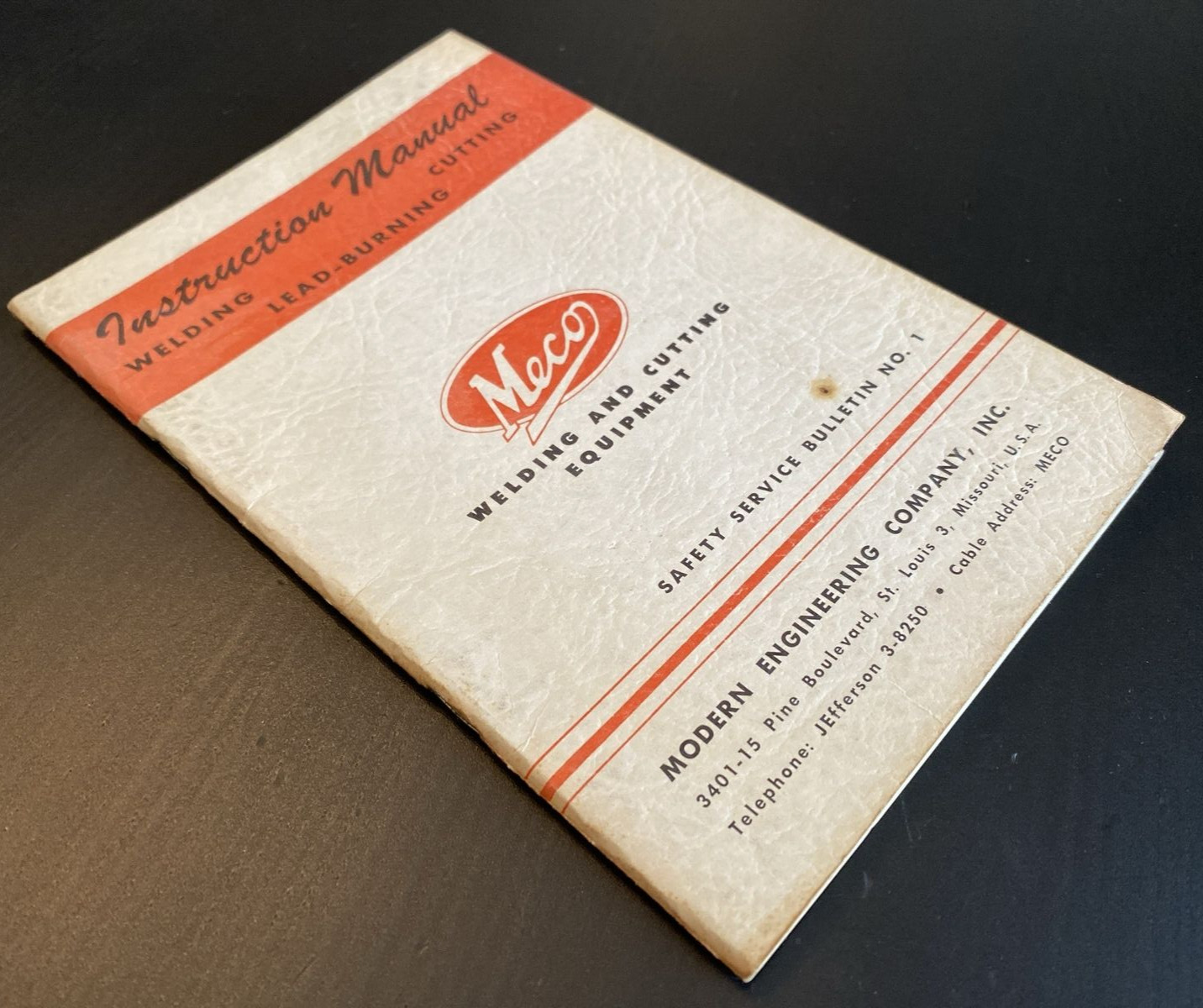 Vtg 1930 MECO Instruction Manual No 1 Welding Cutting Lead-Burning 40pgs 8.5×5.5