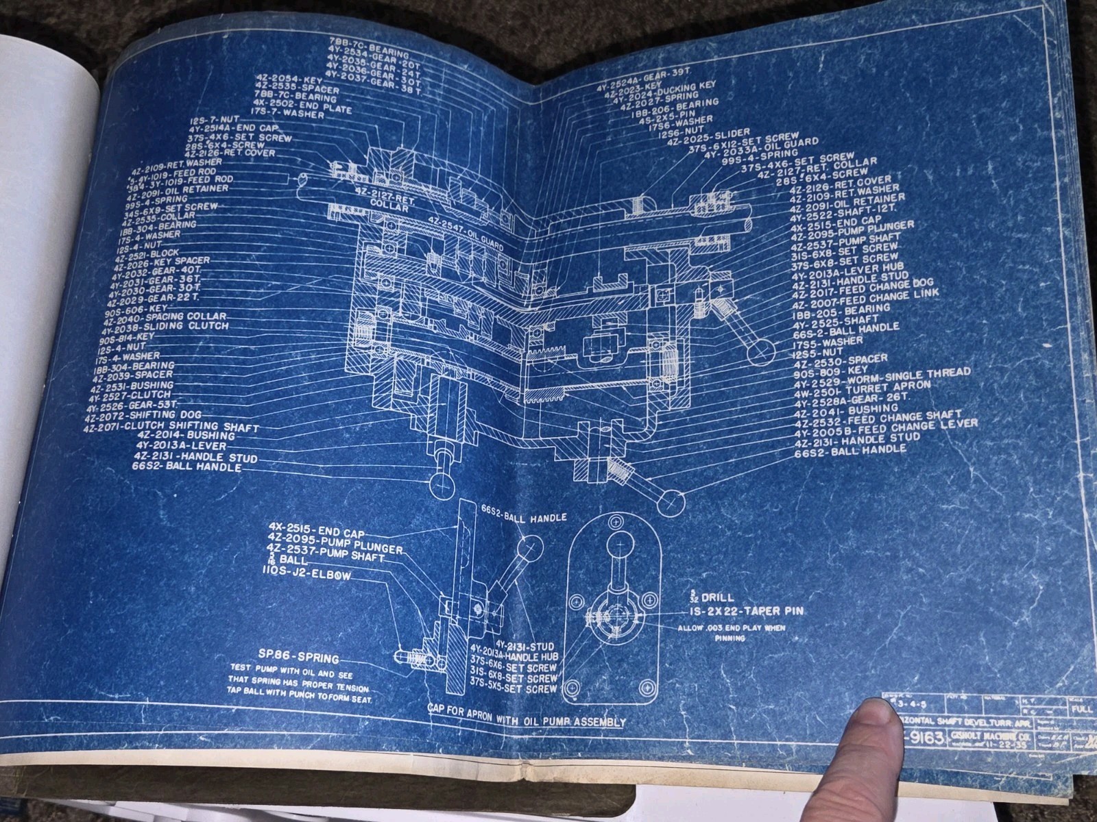 Gisholt Machine Company Blue Prints Book UNIVERSAL TURRET LATHE #5 Original VTG