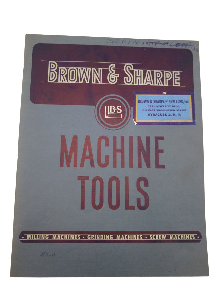 Brown & Sharpe – Machine Tools (1953)