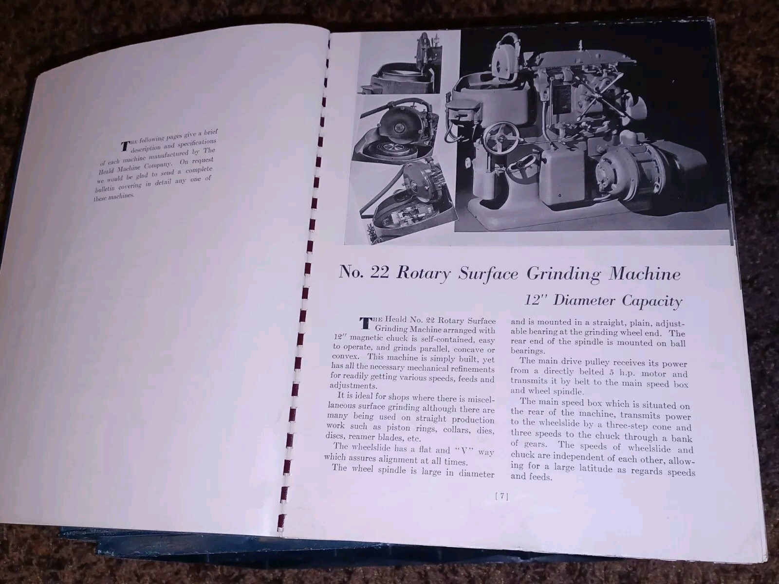 HEALD COMPANY Precision GRINDING BORING Borizing MACHINES CATALOG BOOK Issue 13