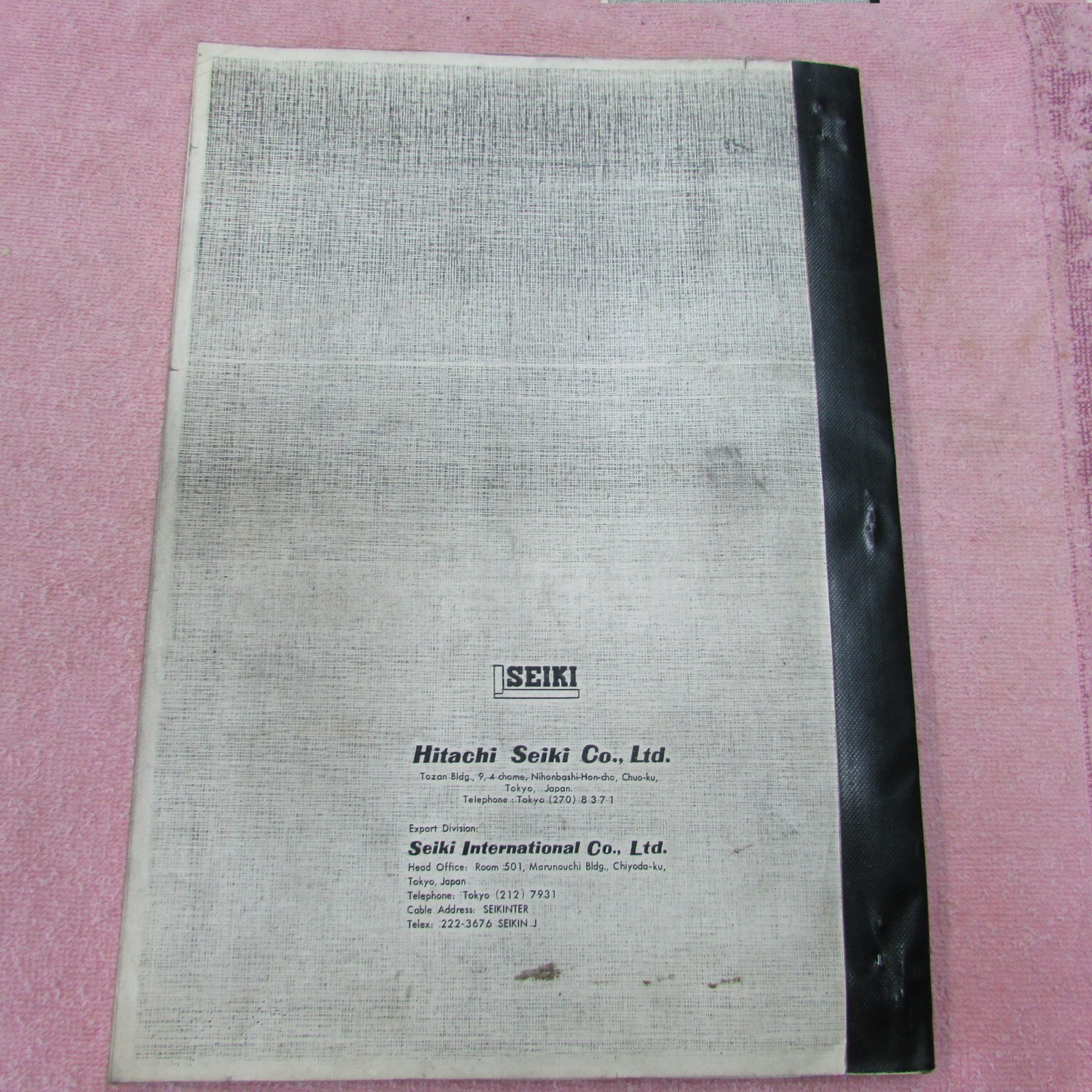 Hitachi Seiki Turret Lathes Operators Book Md. 3A, 4A, & 5A