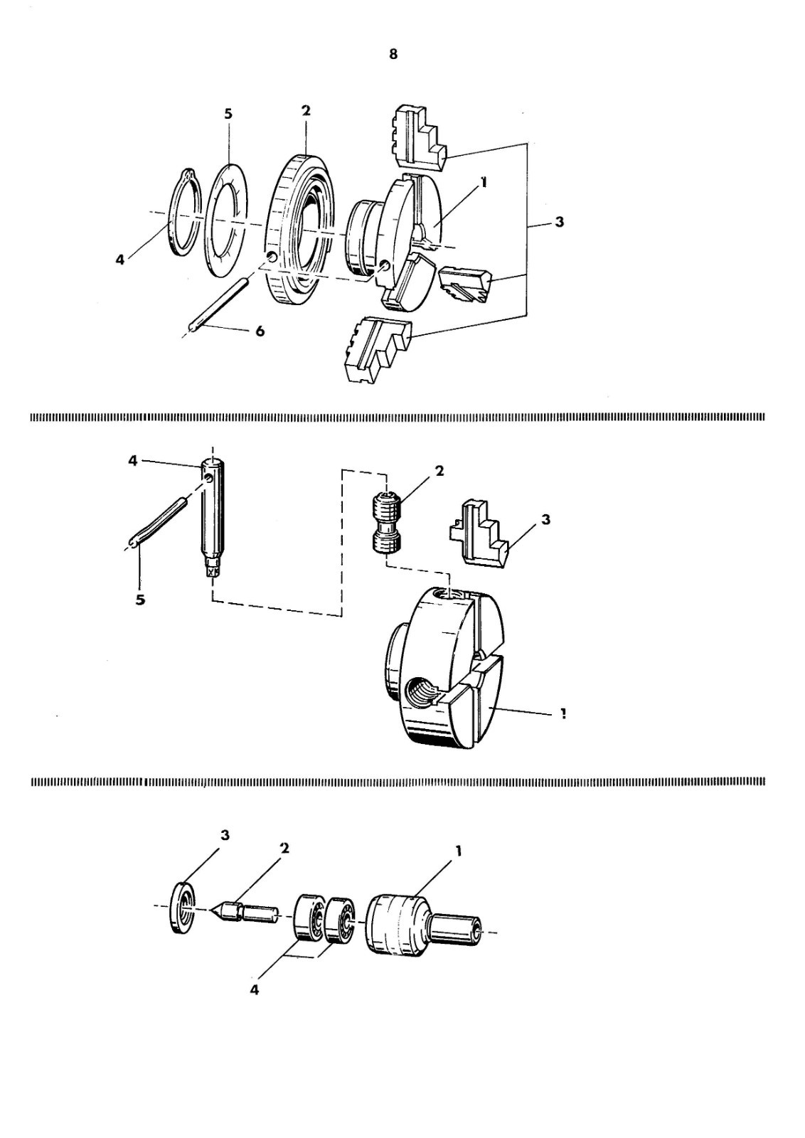 3 UNIMAT LATHE MILL Service PARTS Manual Fits EMCO 3 95W REF. 0302 154-B