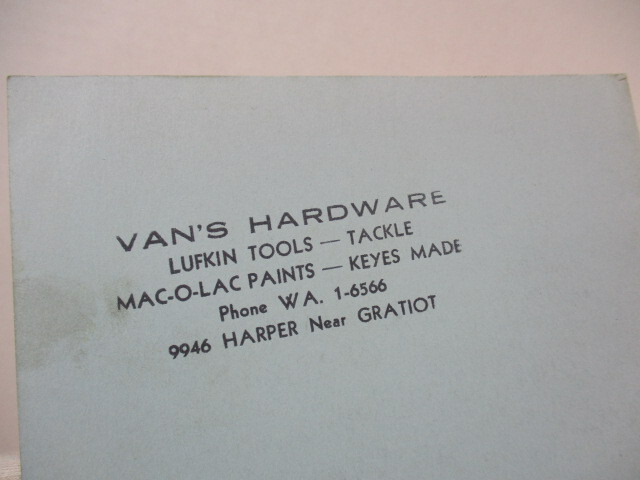 1959 LUFKIN Precision Tools Catalog # 8 & Price List, Van’s Hardware, EC