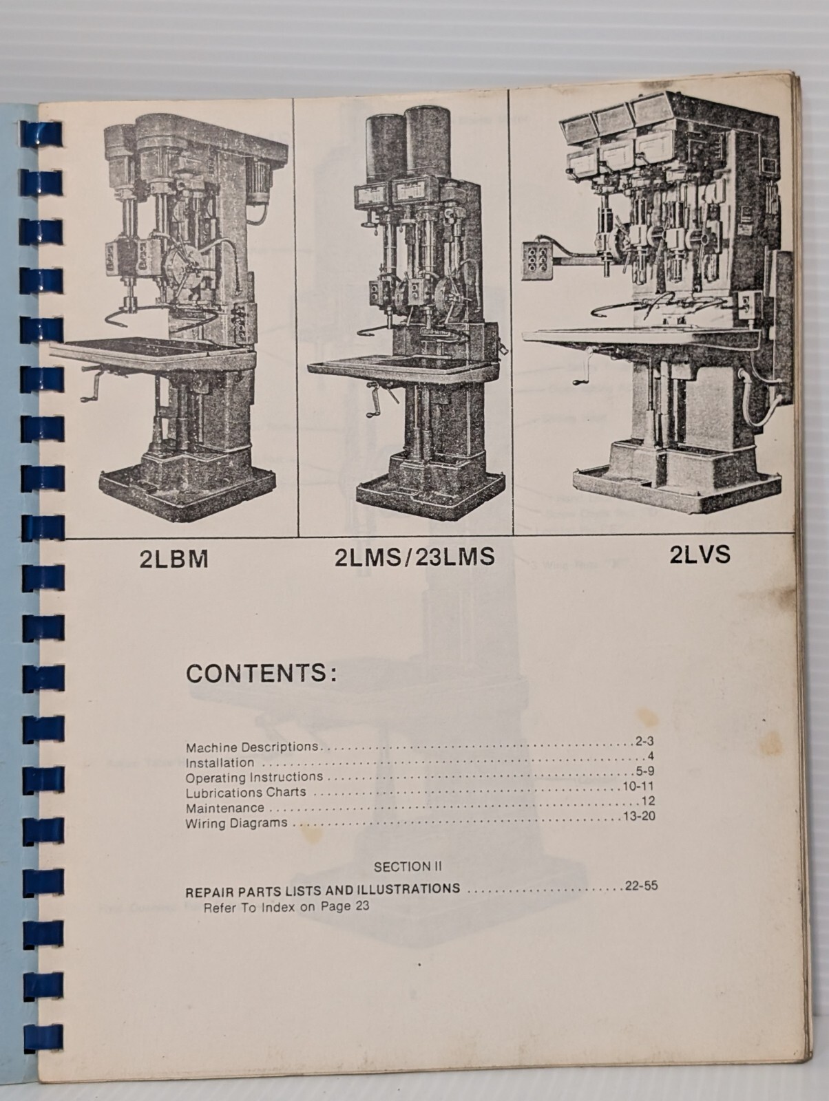 Lot of Vintage Assorted Leland-Gifford LMS Drilling Machine Manuals, Parts Lists