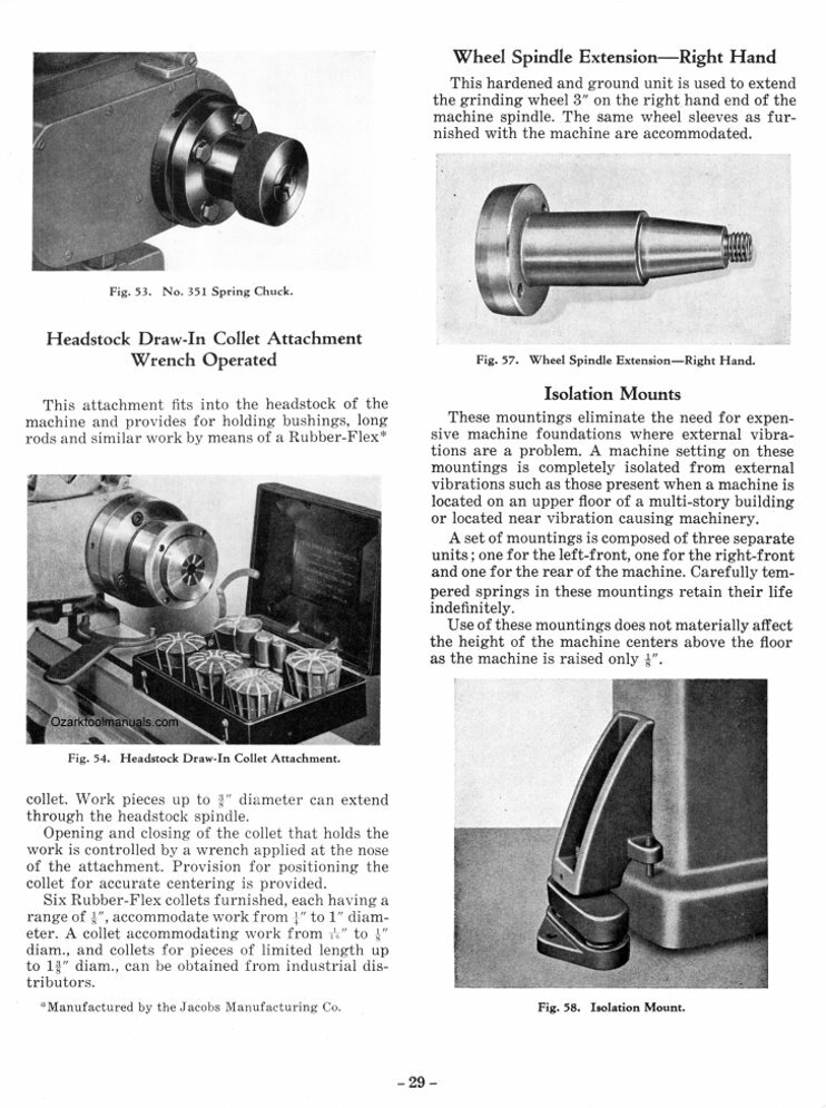 Brown & Sharpe 13 Universal Tool Grinder Operator Maintenance Manual ’80 1403