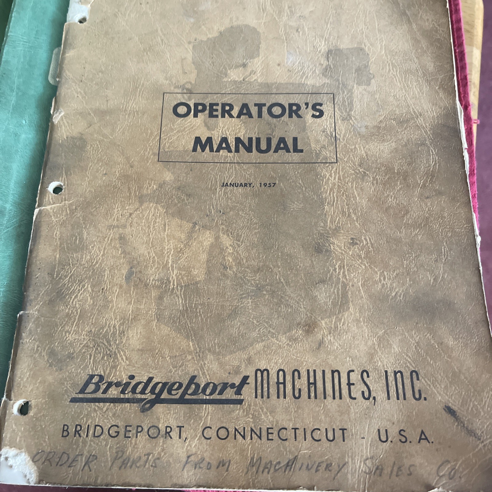Operator’s Manual Bridgeport Machines, Inc. January 1957