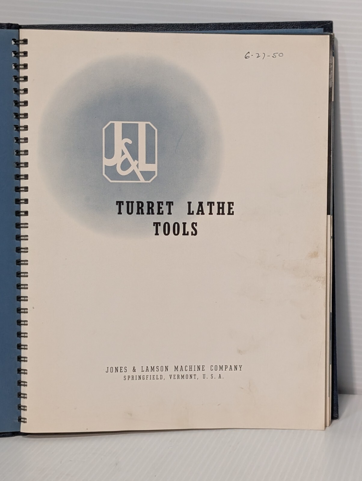 Vintage Jones & Lamson Turret Lathes Machine Tools Manual Handbook Hard Copy