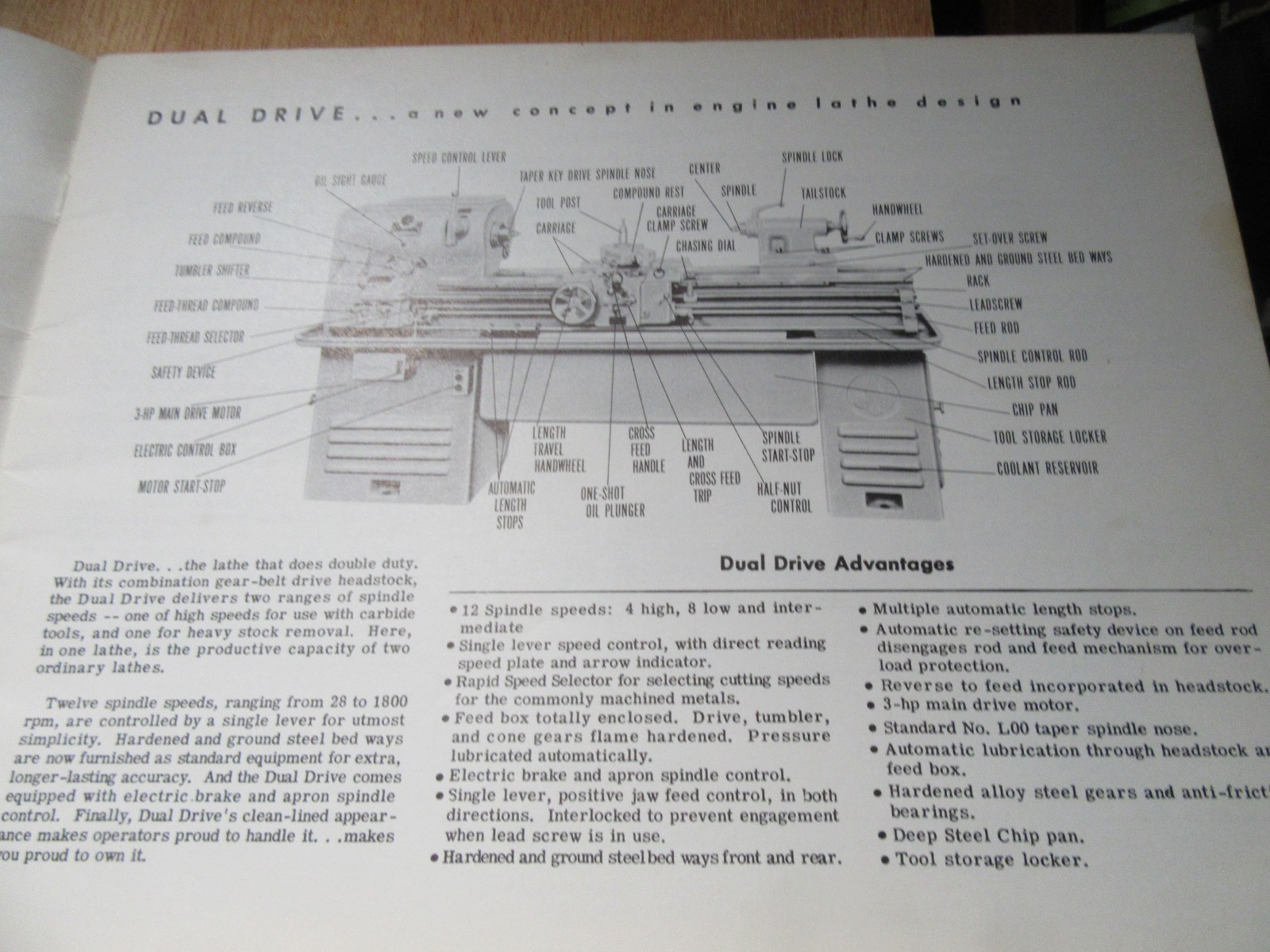 LEBLOND REGAL Dual Drive Metal Lathe Illustrated Instruction Manual Original