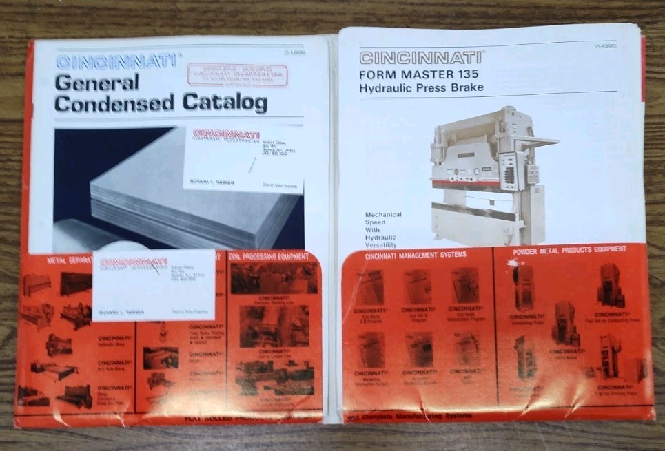 Cincinnati.General Consolidated Catalog Industrial Machinery Brake Brochure