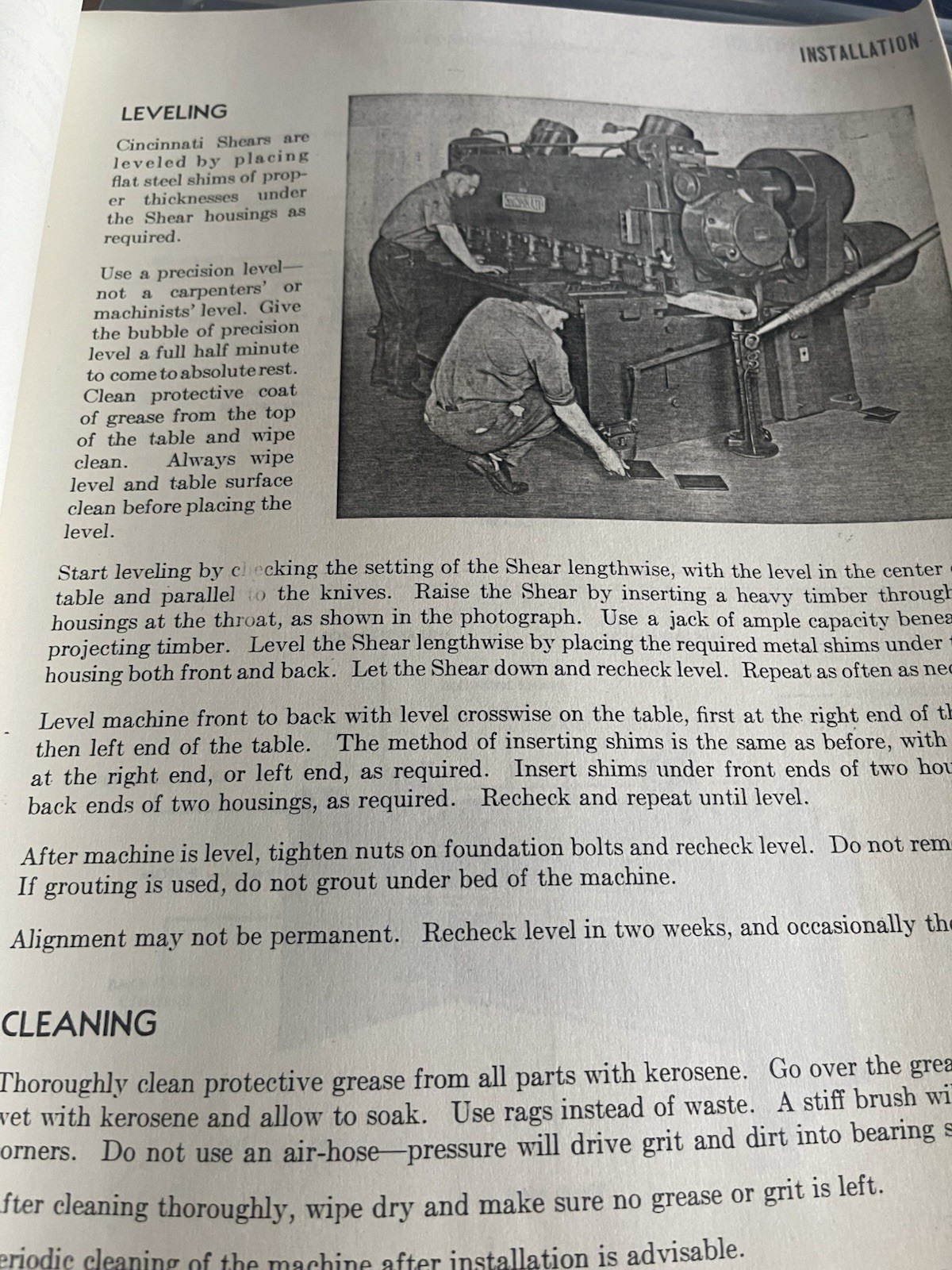 Cincinnati Shaper Manual General Instructions, Installation, Lubrication,Diagram