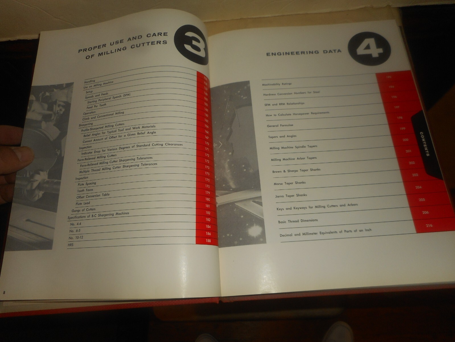 BARBER COLEMAN Co. Milling Cutter Handbook 1959 Hardcover Book 1st Rockford IL