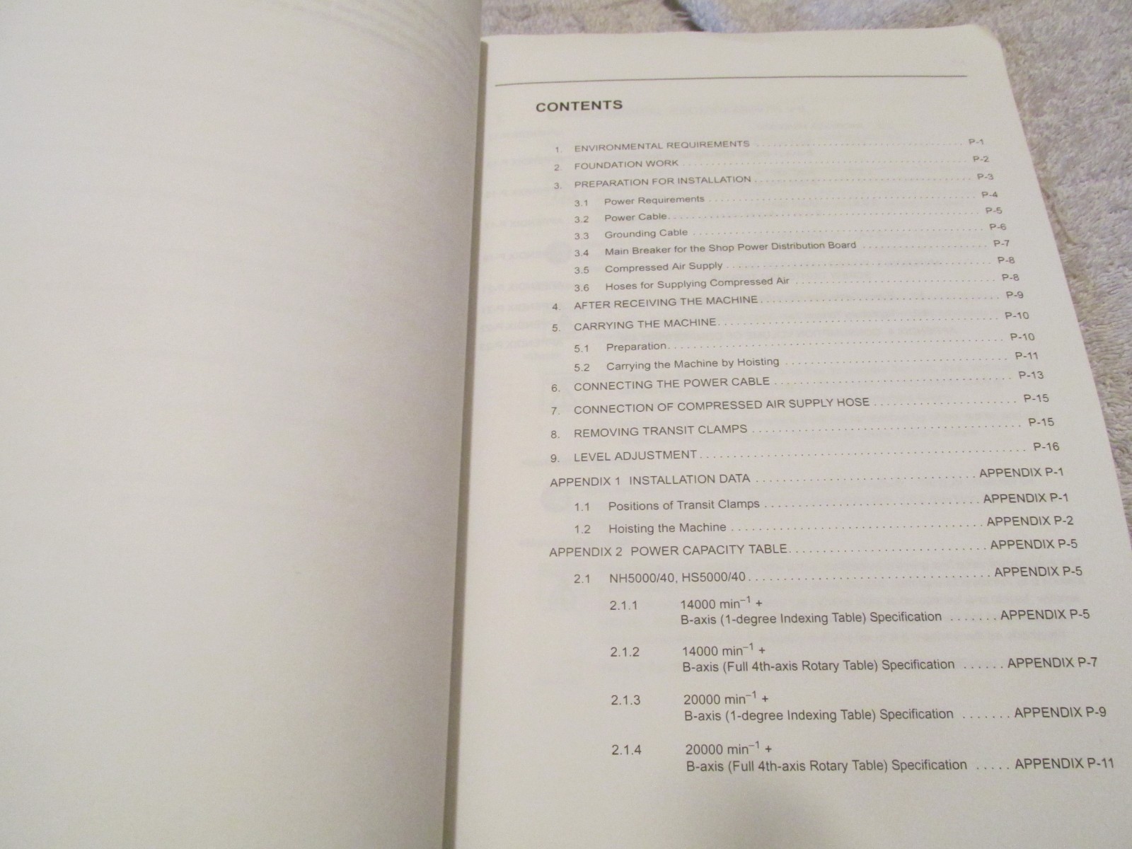 Mori Seiki NH5000 HS5000 CNC Machine Installation Guide Manual Factory Book