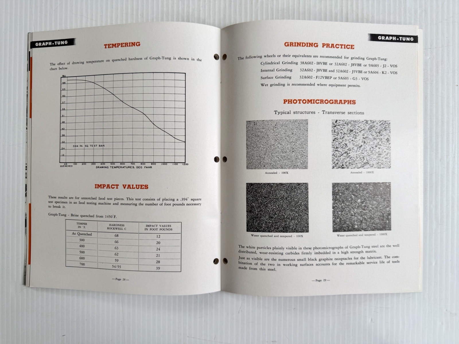 1953 Timken Roller Bearing Graphitic Tool Steels Catalog Vtg Industrial Brochure