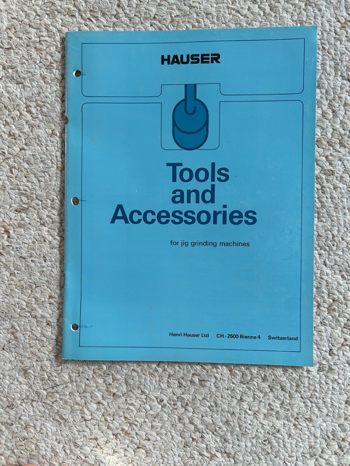 Hauser Tools & Accessories for Jig Grinding Machines, Sales Catalog, Swiss Made