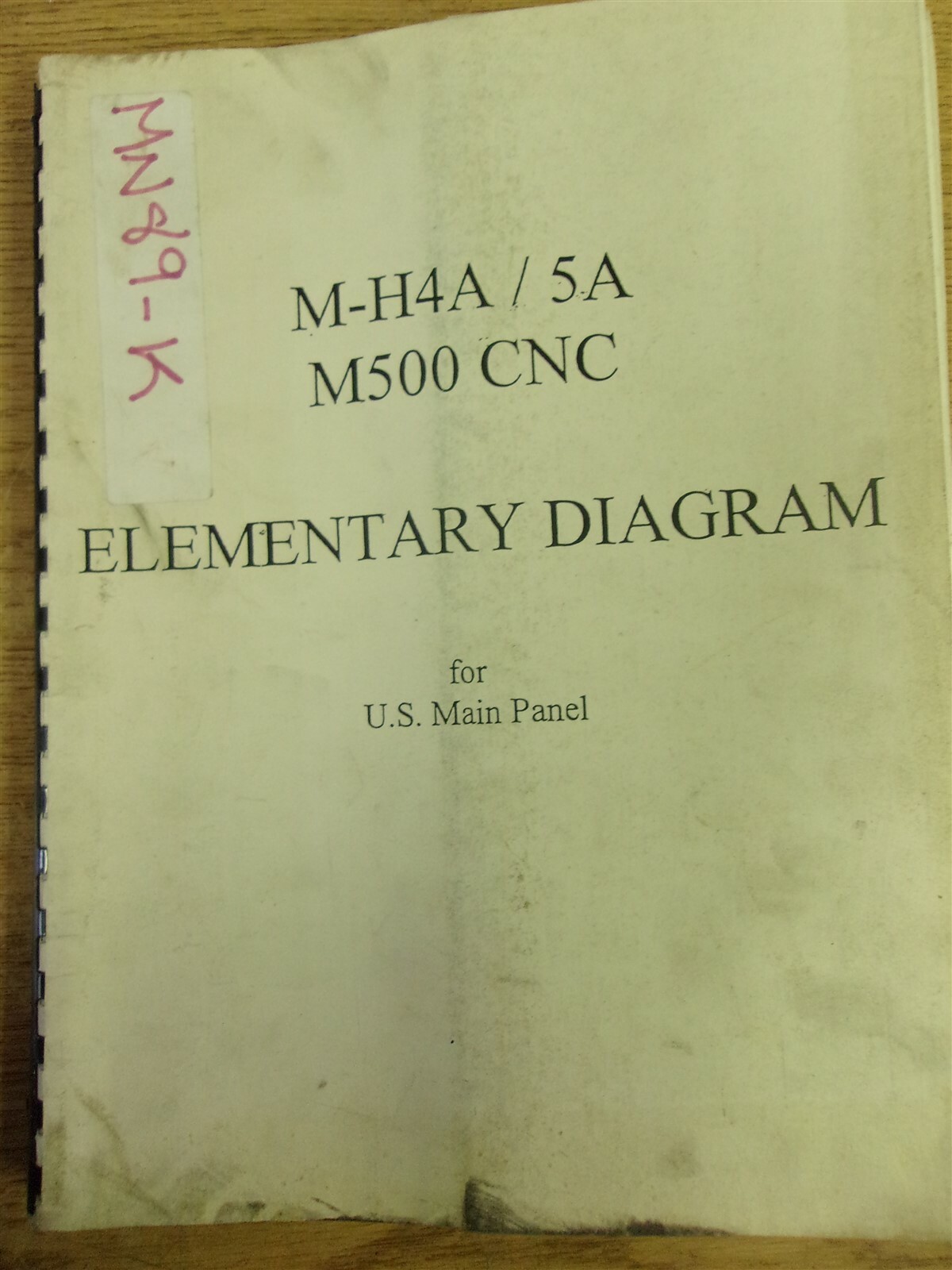 Elementary Diagram For US Main Panel M-H4A/5A M500 CNC