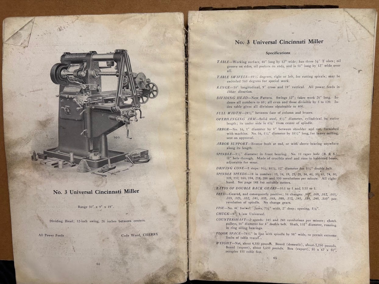 Vtg Cincinnati Milling Machine Co Catalog 1911 Cutter Grinders Tools Millers