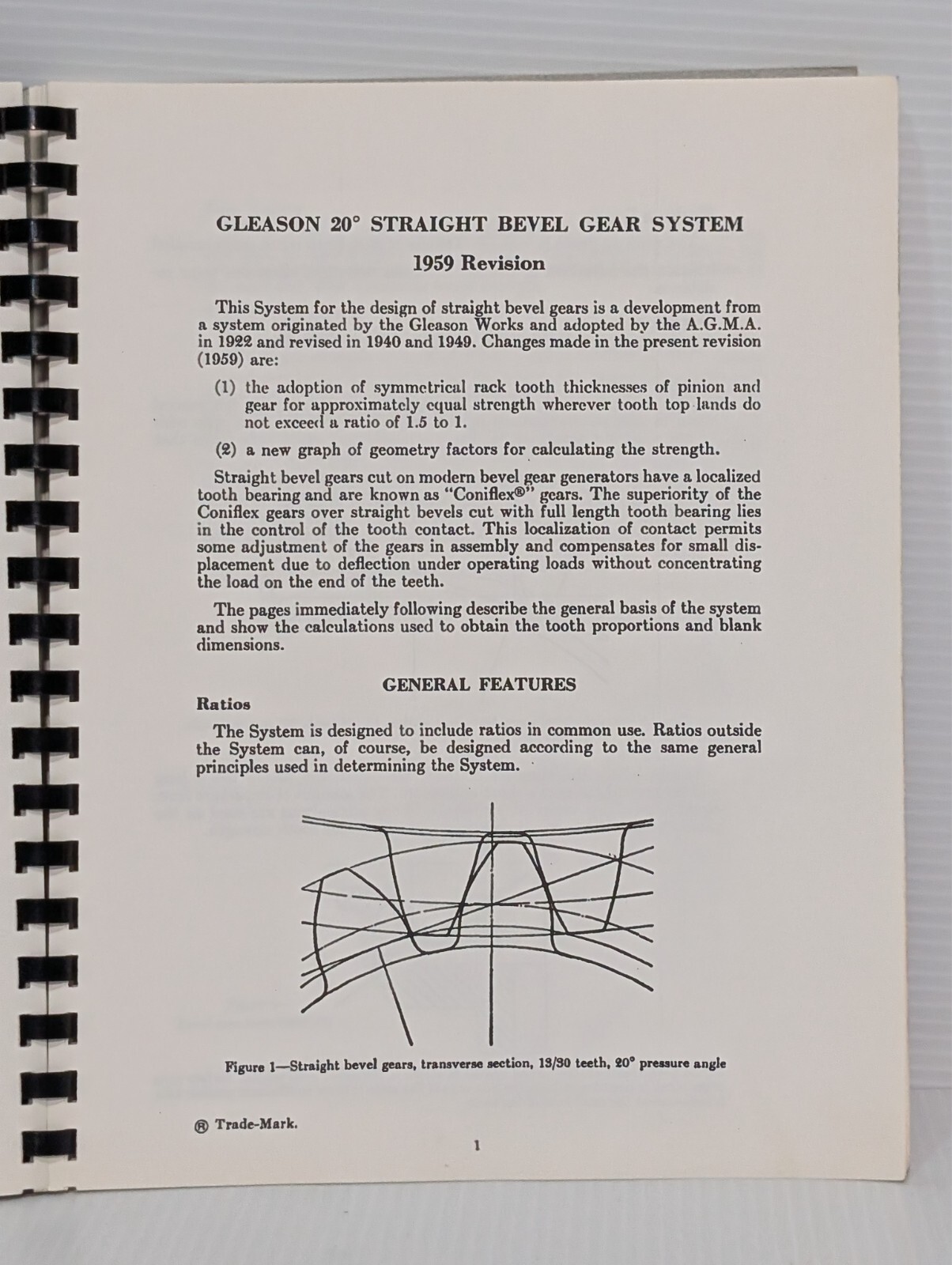 Gleason Tables for 20 Degree Straight Bevel Gear System, Revised 1978