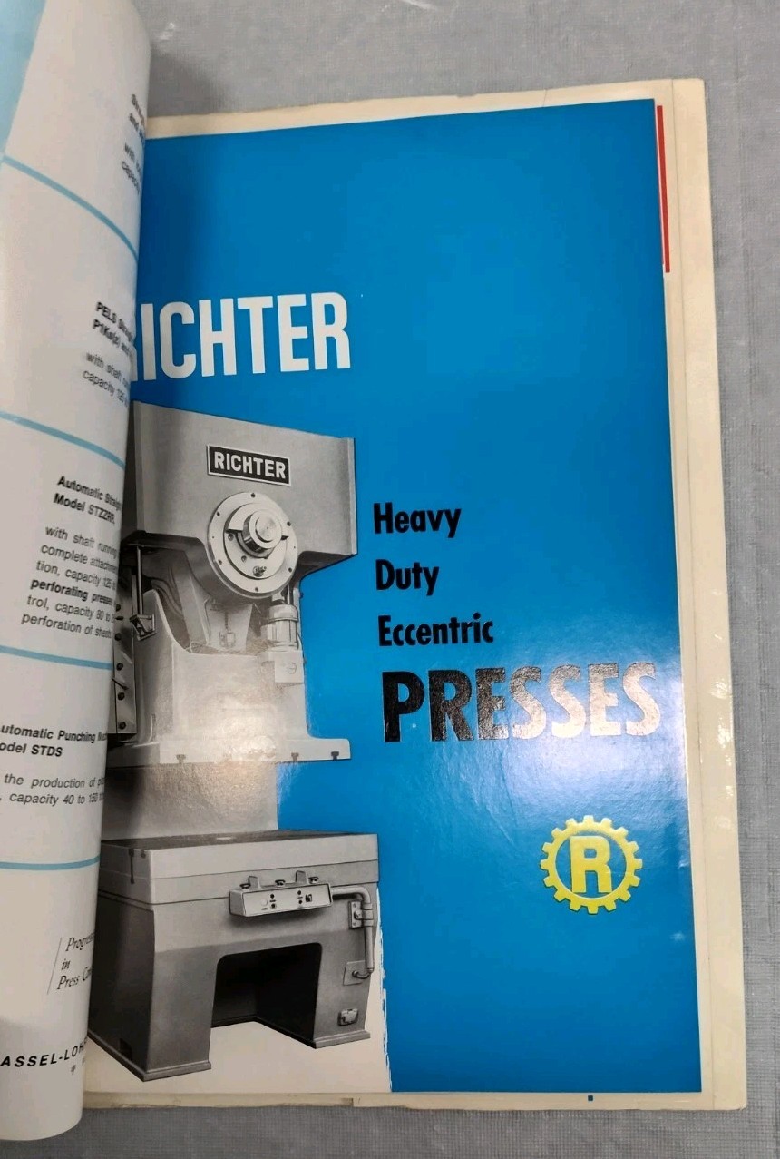 Richter Presses Pels Advertising Brochure Industrial Metal Working Machinery Vtg