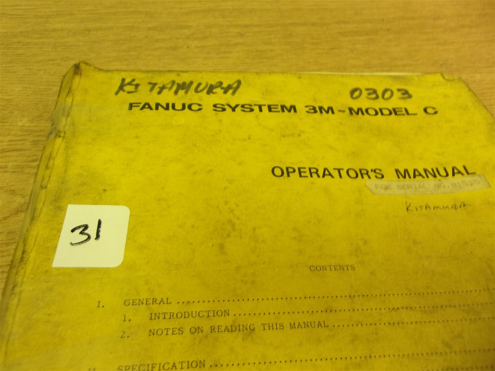 Fanuc 3M Model C Operator’s Manual B-54004E “31” *FREE SHIPPING*