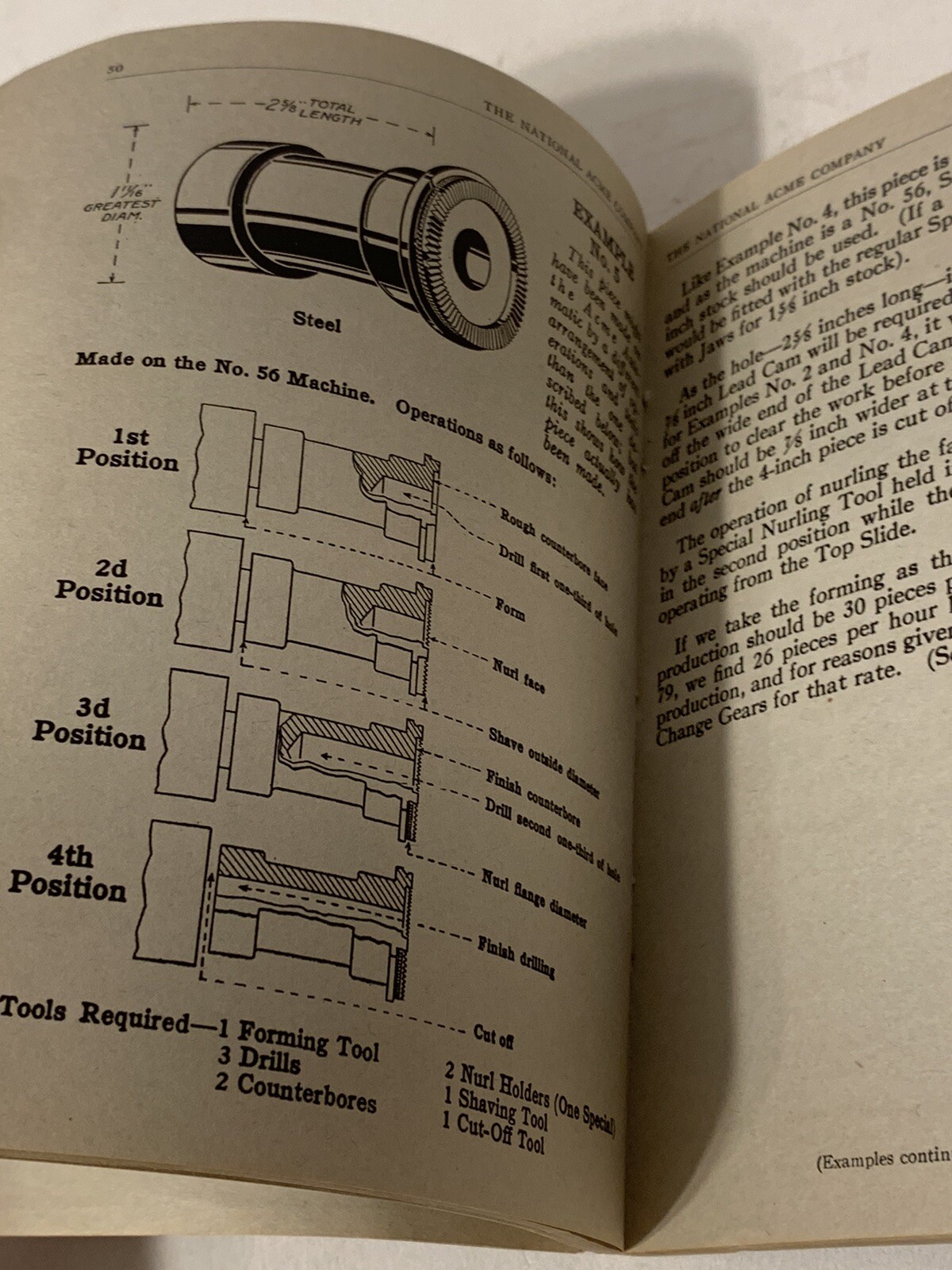 RARE 1917 Acme Automatic Multiple Spindle Screw Machine Reference Book