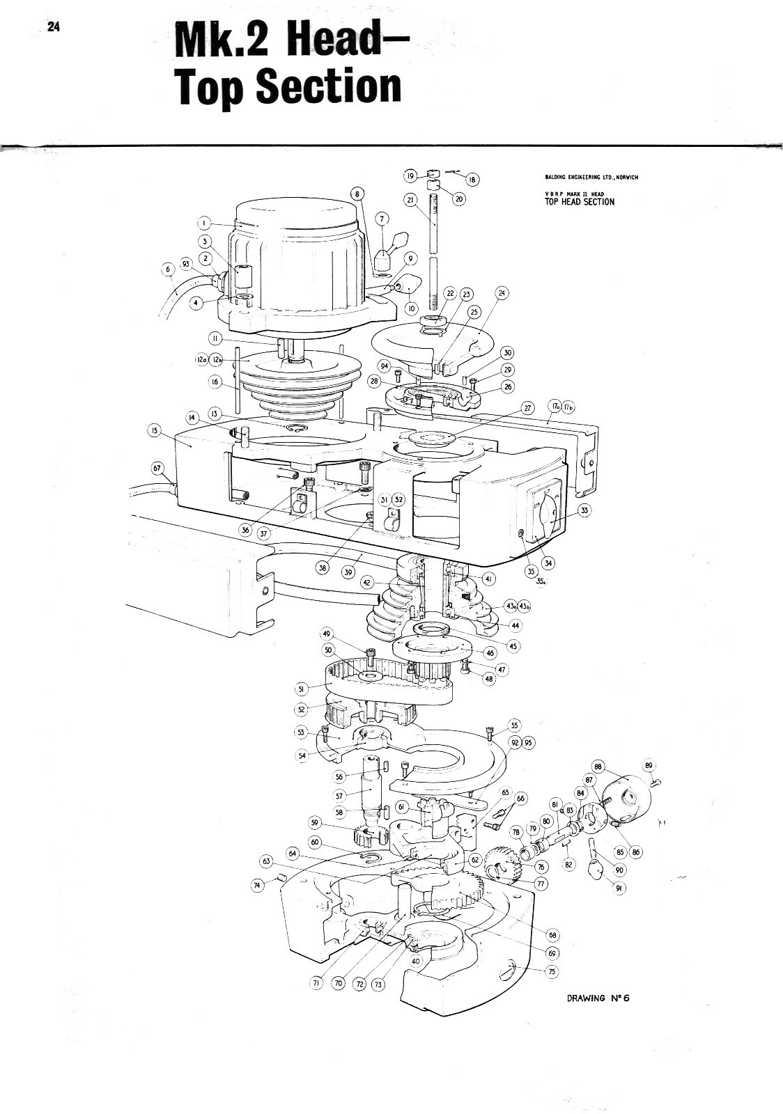 Beaver VBRP MK2 Milling Machine Instructions & Parts LIst Manual #1312