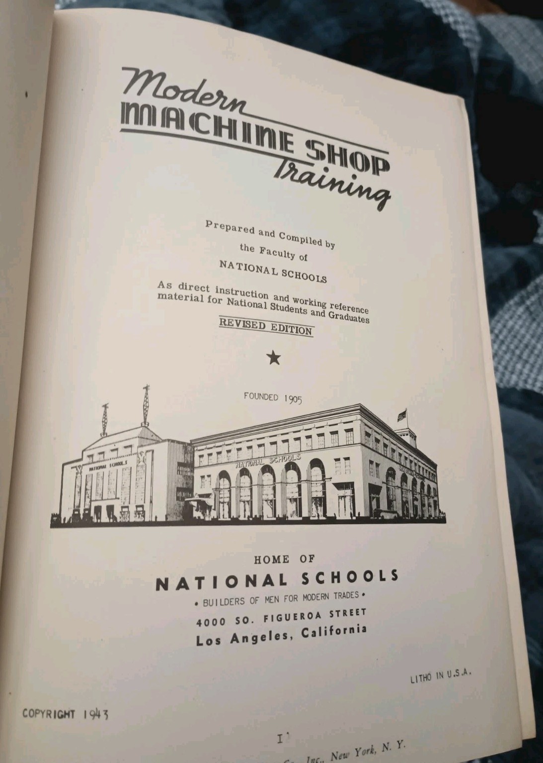 Modern Machine Shop Training National Schools Volumes 1-3 Set 1943 Hardcover