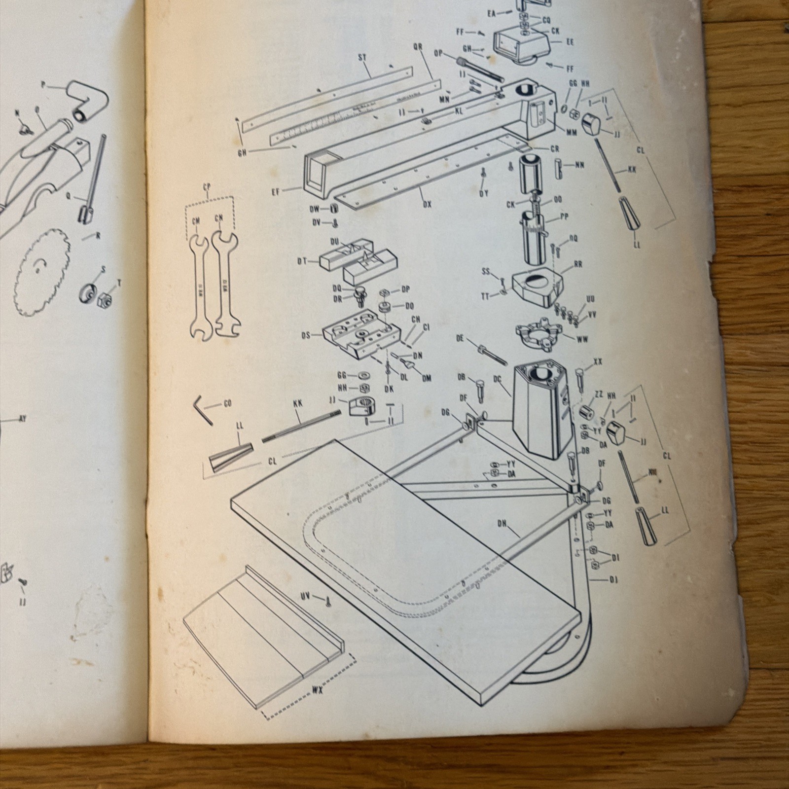 Radial Arm Saw Tri-Power Instructions Parts Original Manual