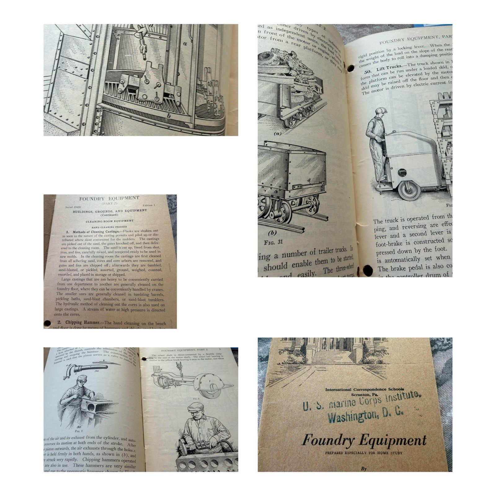 Rare 1928 Foundry Equipment Metal Casting Illustr. 60pp. SHIPS FREE