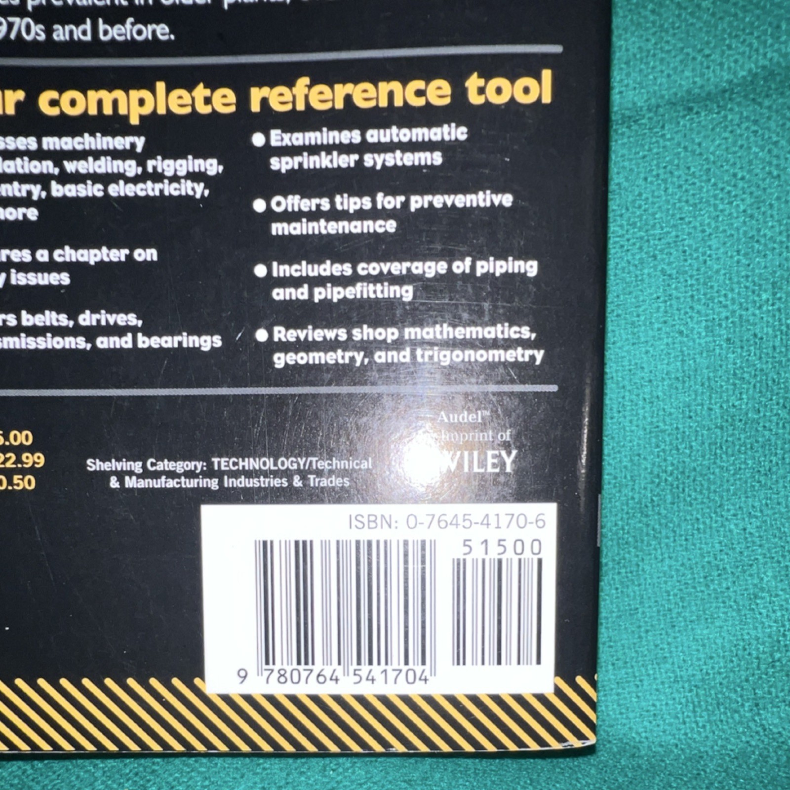Audel Mechanical Trades Pocket Manual All New 4th Edition 0-7645-4170-6