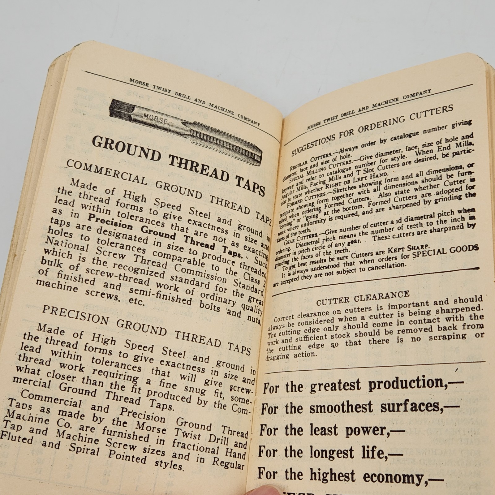 1935 Morse Twist Drill Machinist Practical Guide Book Vintage Tool Pocket Manual