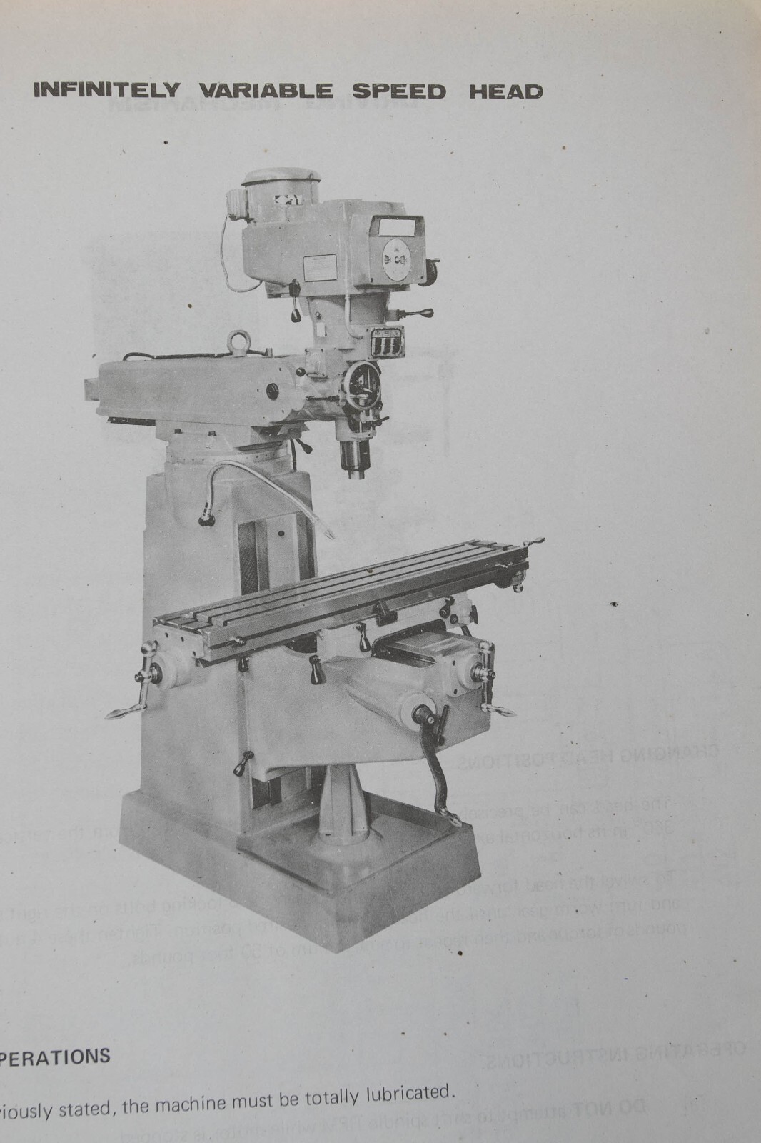 Lagun Republic FT1 FT2 FT3 & FTV1 FTV2 FTV3 Mill Operations & Parts Manual