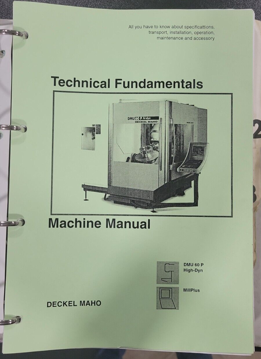 DECKEL MAHO, DMU 60P HIGH-DYN. CNC MANUAL