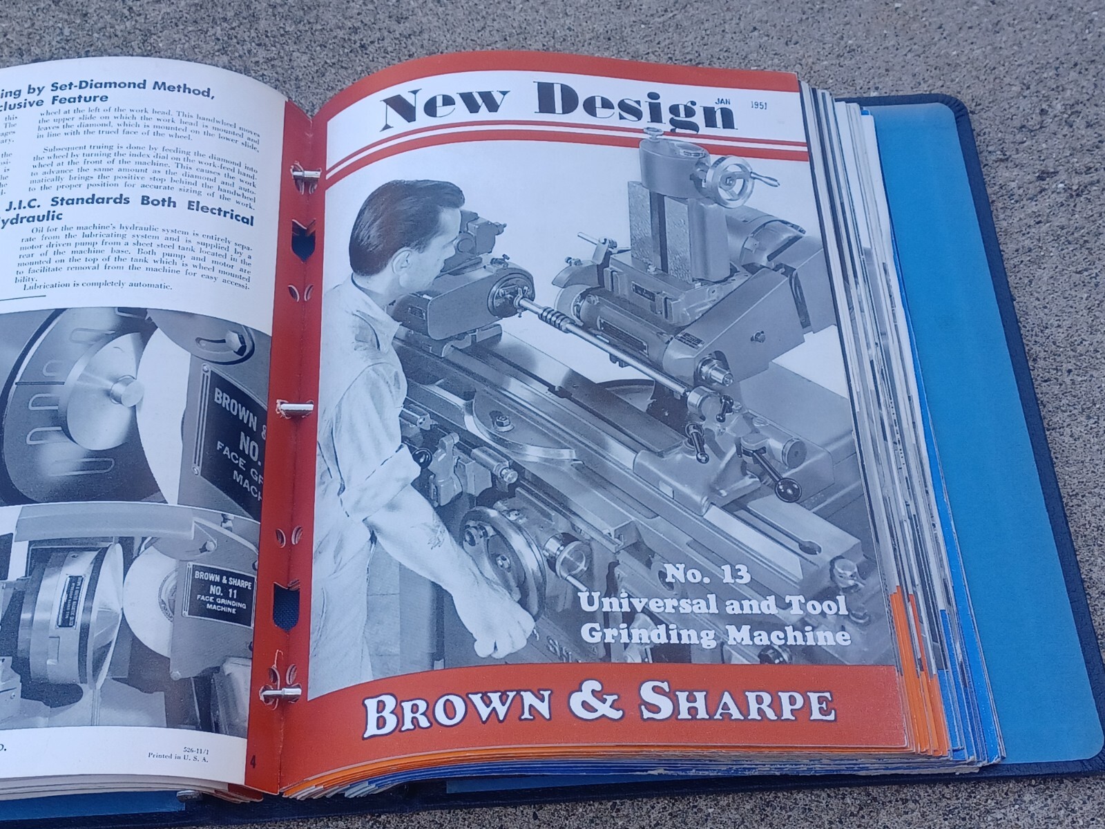 1950’s Brown & Sharpe GRINDING CUTTING MACHINES Binder Book SALES CATALOG TOOLS