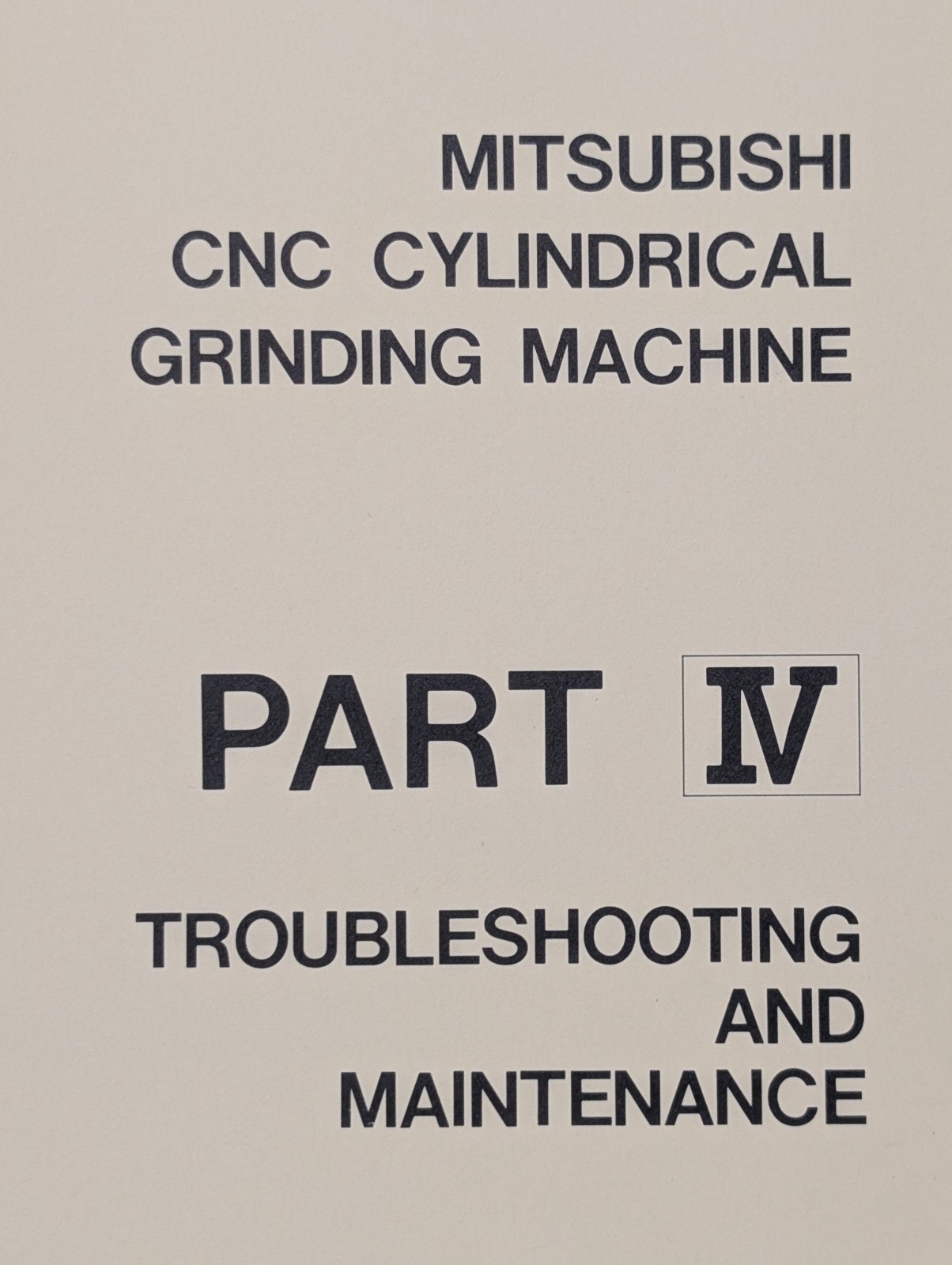 Lot of 3: Mitsubishi/ Fanuc Maintenance Manuals for RB23/32/35, O-GB CNC Grinder