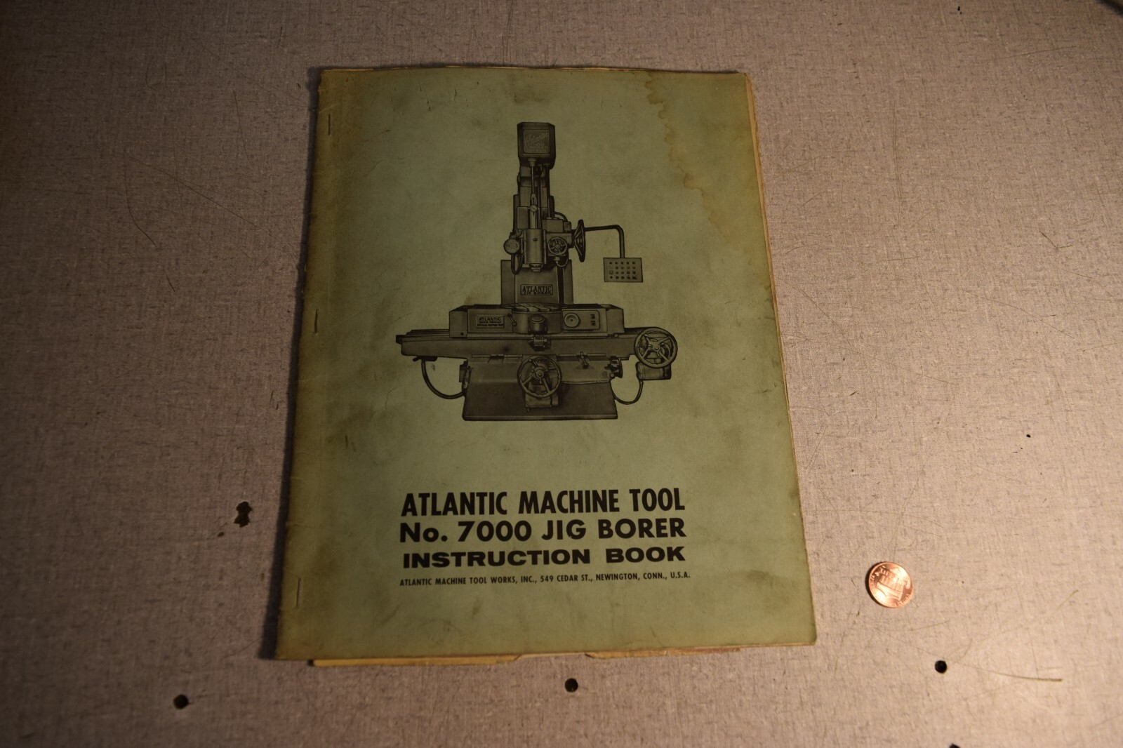 Atlantic Machine Tool No. 7000 Jig Borer Instruction Book Manual