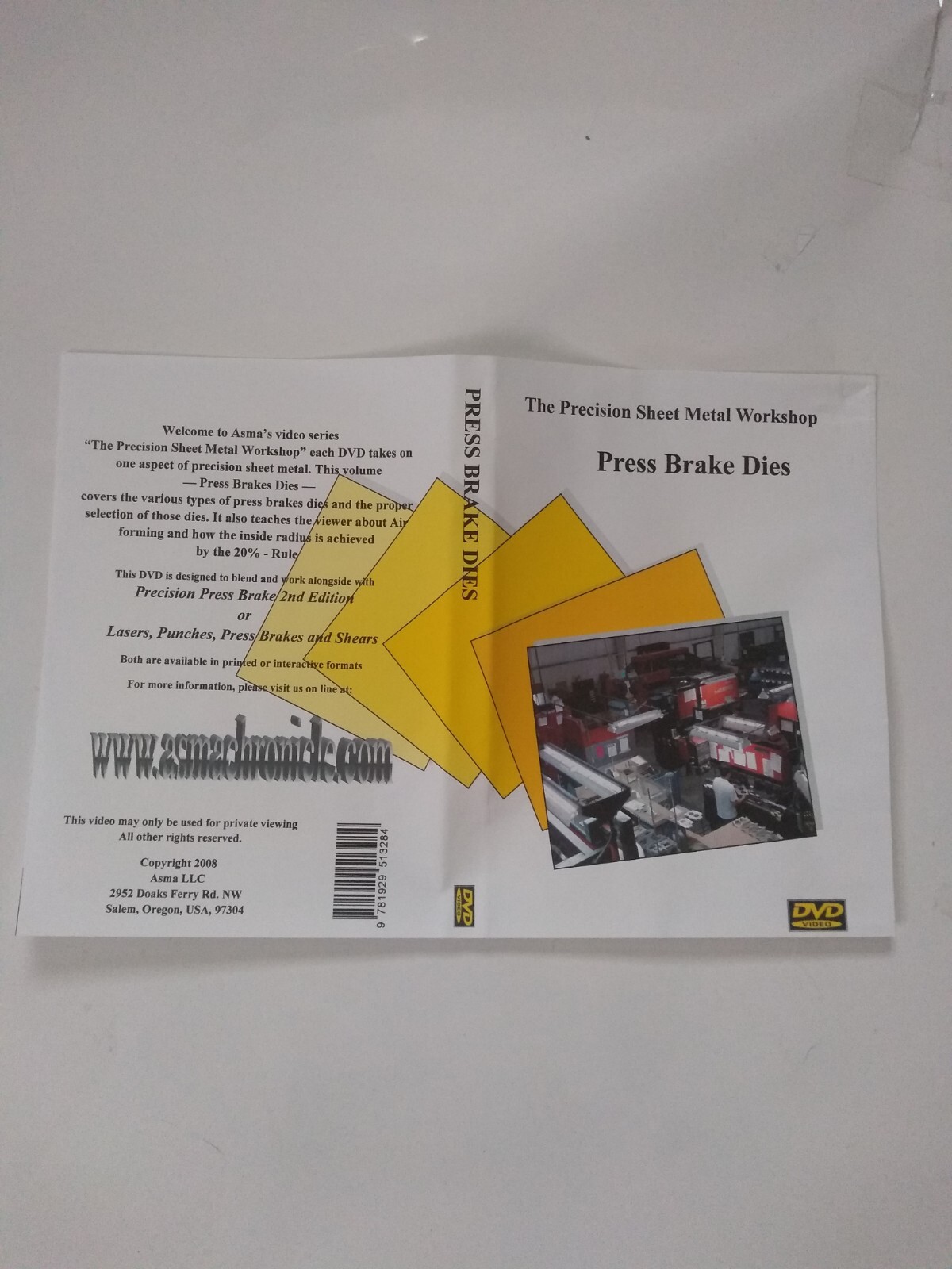 Press Brake Dies -DVD – The Precision Sheet Metal Workshop