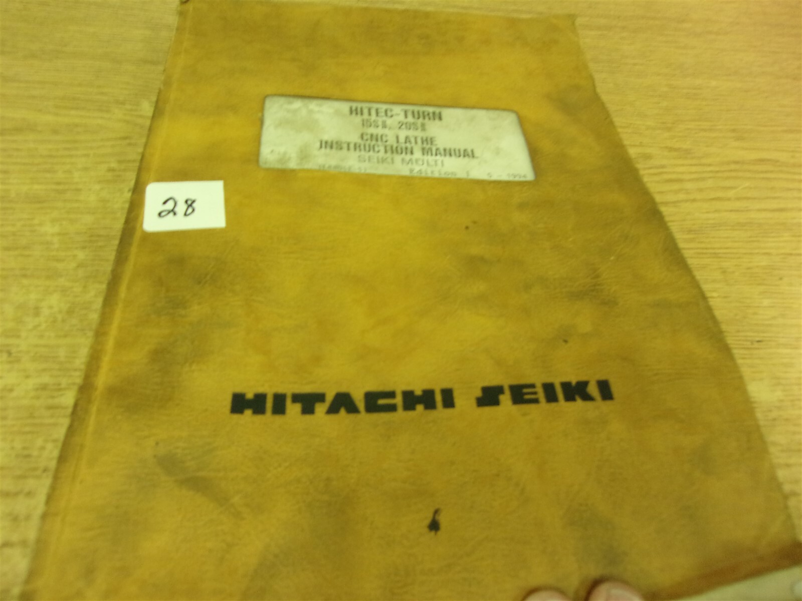Hitachi Seiki Hitec-Turn 15S 20SII Instruction Manual L8804E-5 “28”