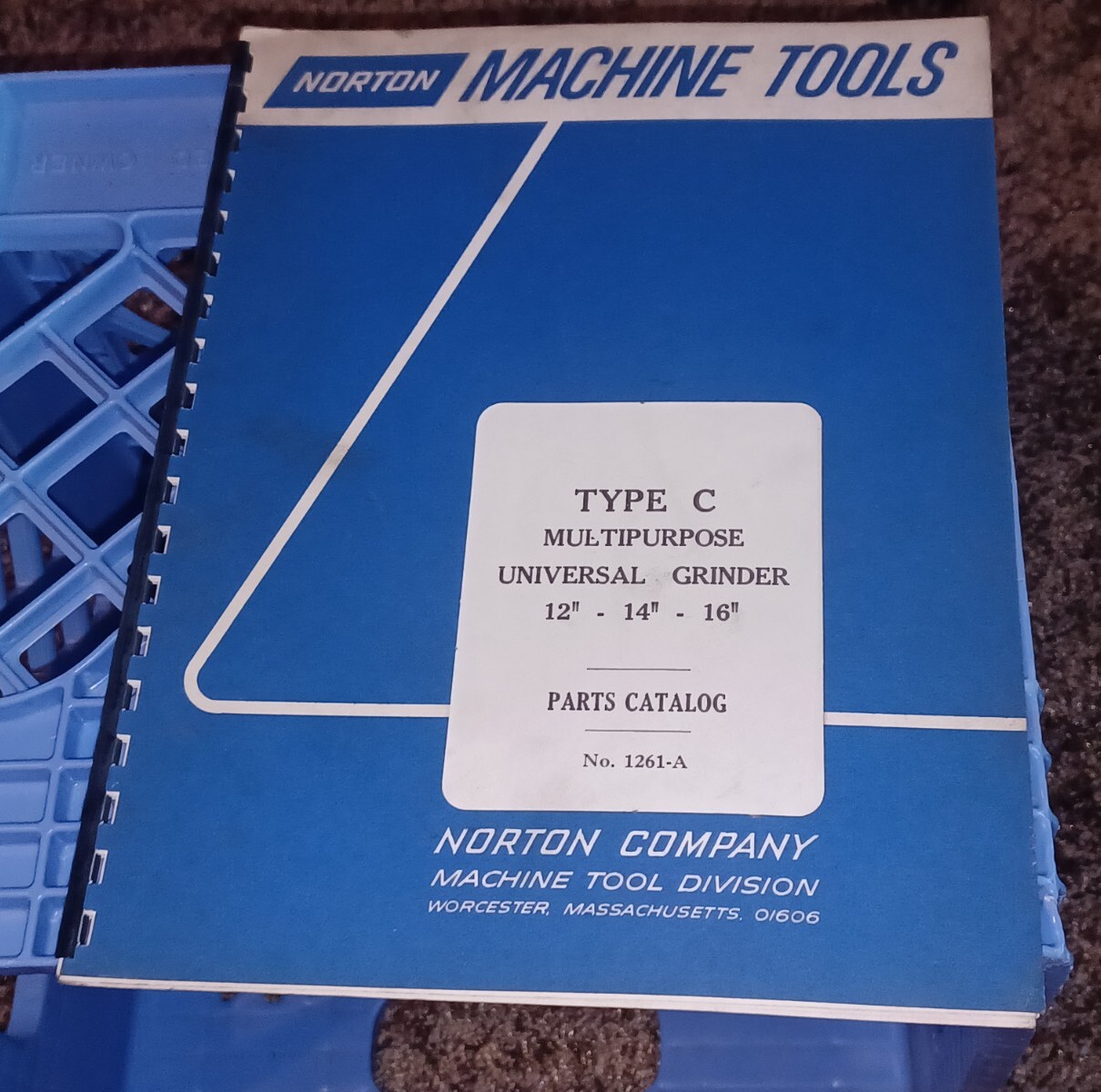 NORTON 12/14/16″ Type C Universal GRINDERS Parts Catalog Manual 1261-a Book