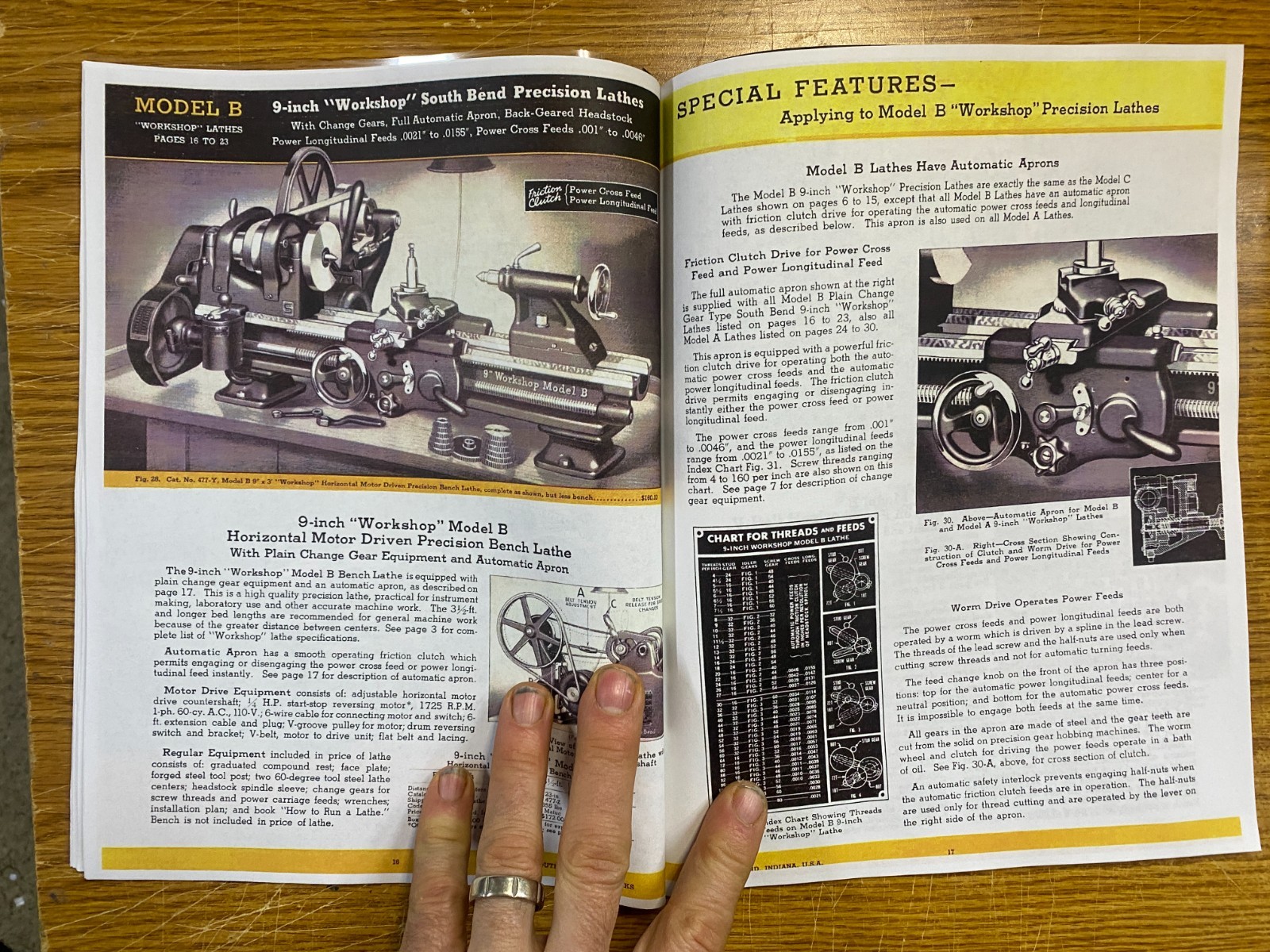 Instruction Manual Fits South Bend Lathe #50 – 9″ Workshop Precision Lathes 1939