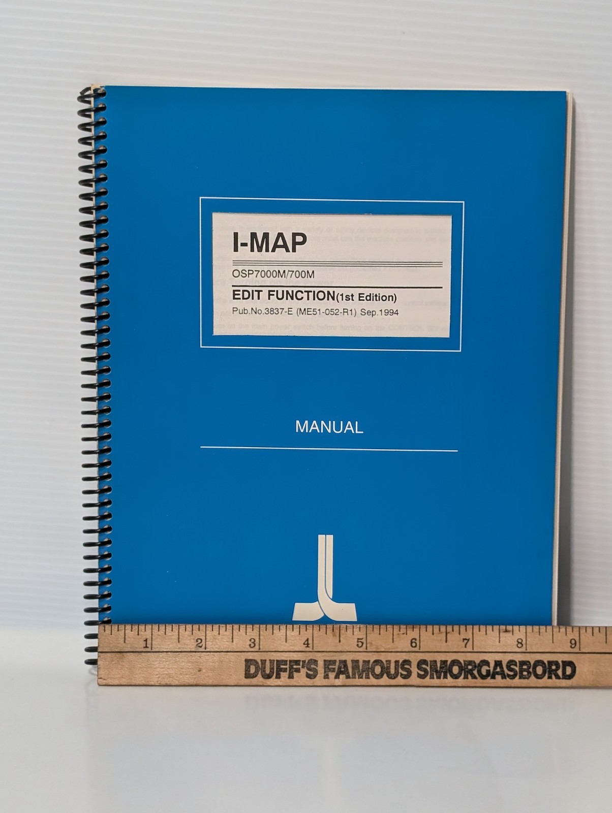 Okuma OSP7000M/700M Edit Function, 1st Ed., I-Map Manual, 3837-E (ME51-052-R1)