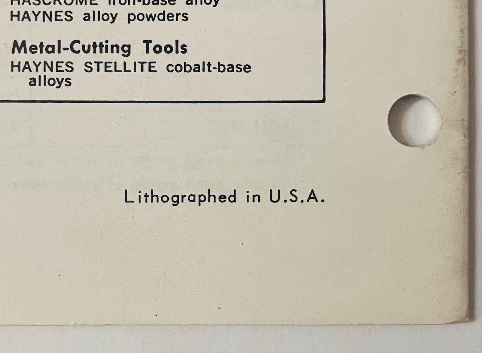 1965 Union Carbide Wear-Resistant Alloys Stellite Guide | Industrial Metallurgy