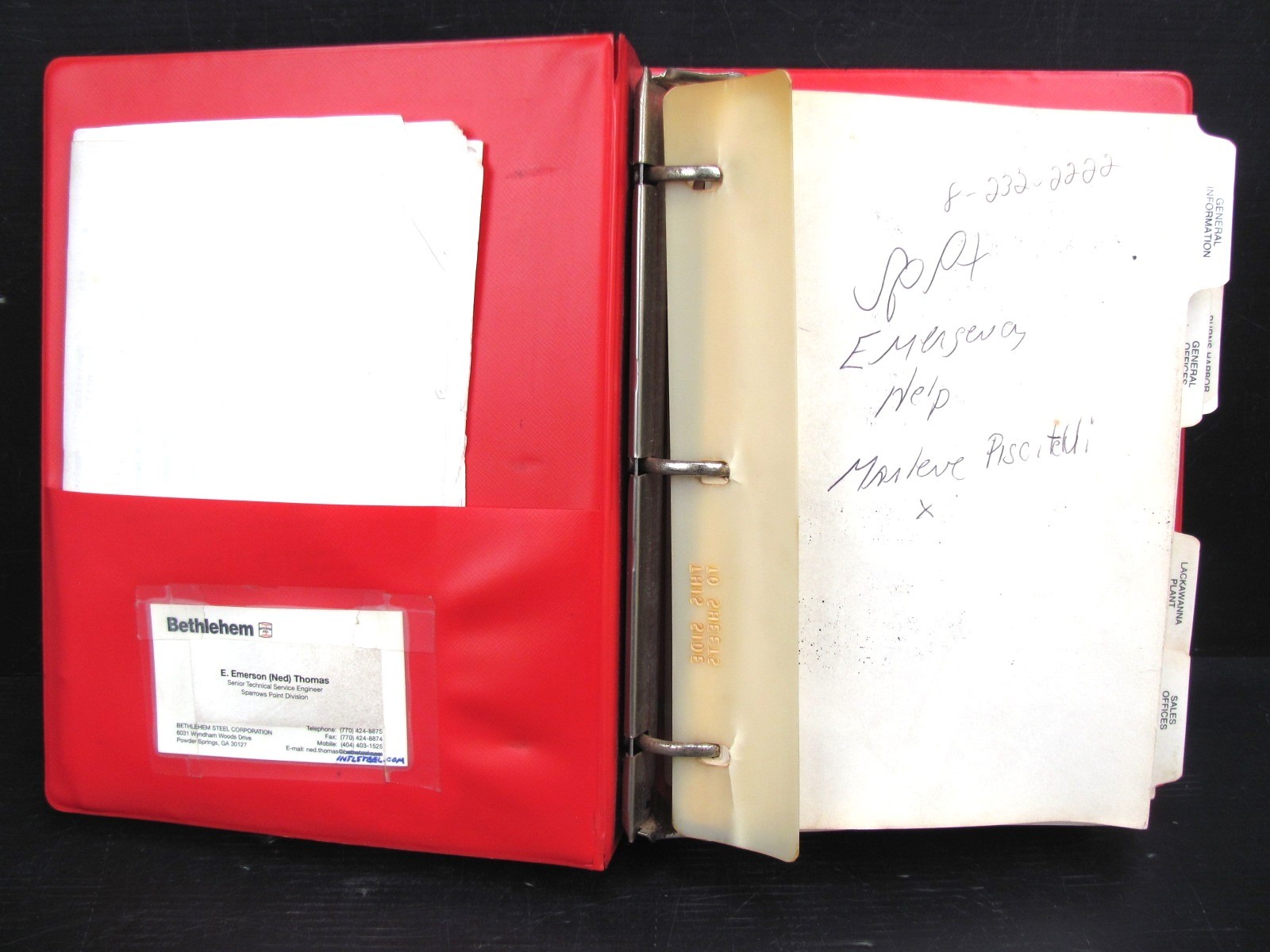 Vintage BETHLEHEM STEEL – RARE – Corporate Telephone Directory w/ I-BEAM LOGO