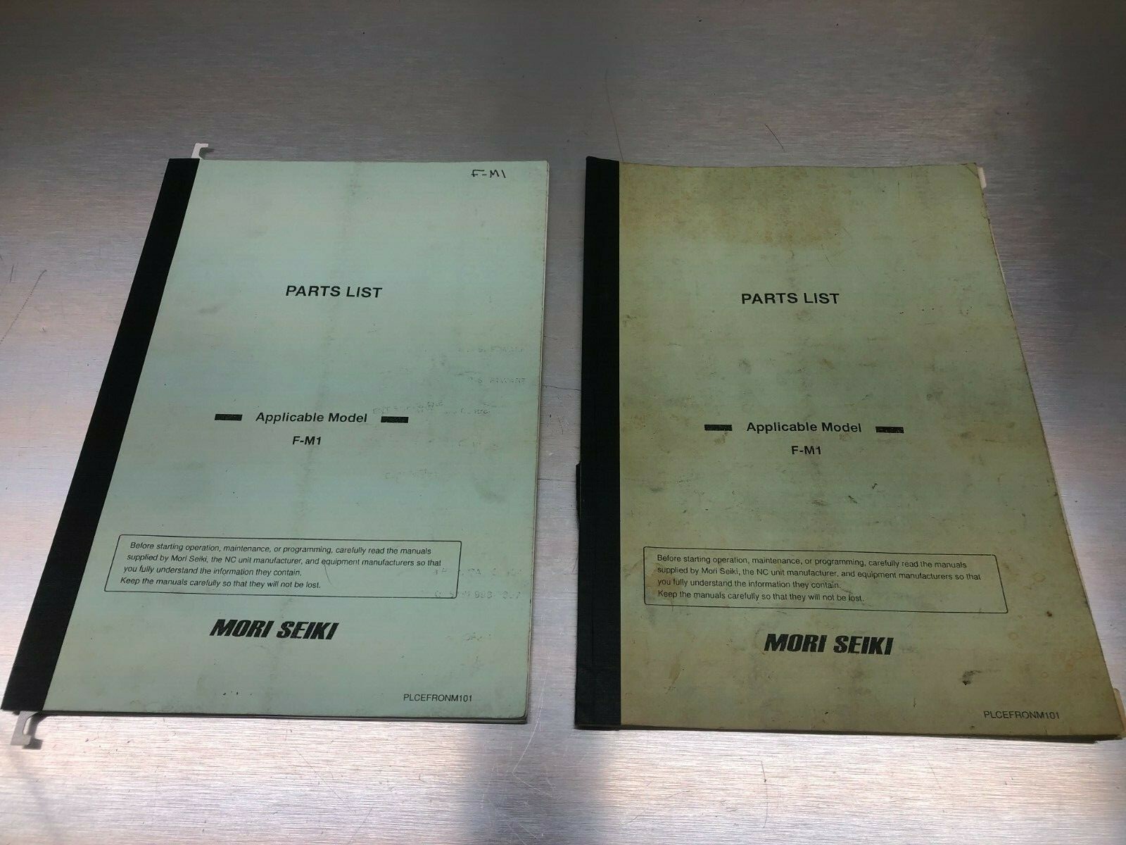 Mori Seiki Parts List – Applicable Model F-M1 – PLCEFRONM101