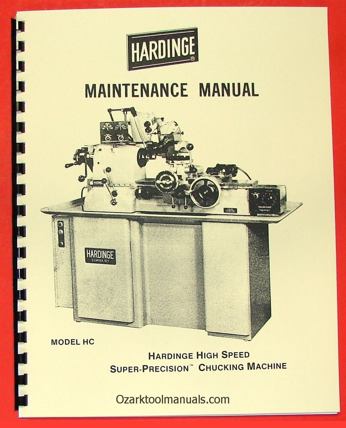 HARDINGE HC Chucking Chucker Metal Lathe Service and Maintenance Manual 0338