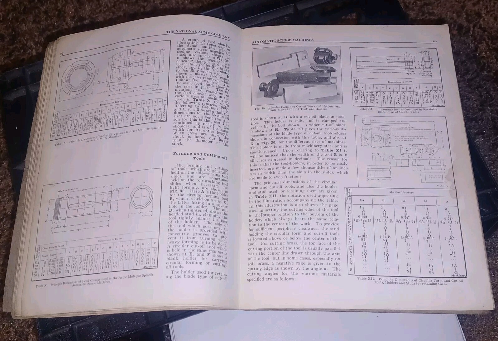 1912-1913 NAMCO National Acme Co AUTOMATIC MULTIPLE SPINDLE SCREW MACHINES BOOK