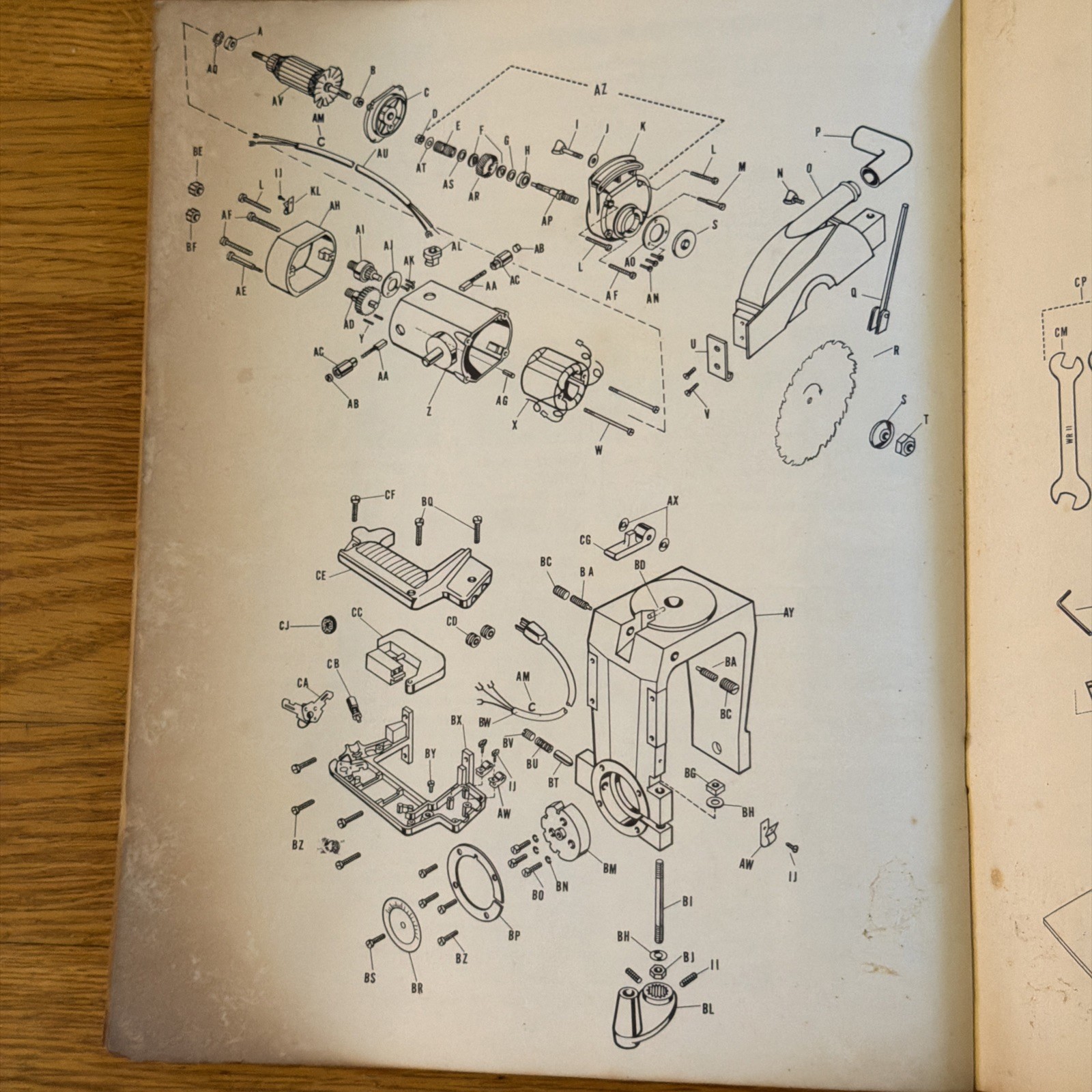 Radial Arm Saw Tri-Power Instructions Parts Original Manual