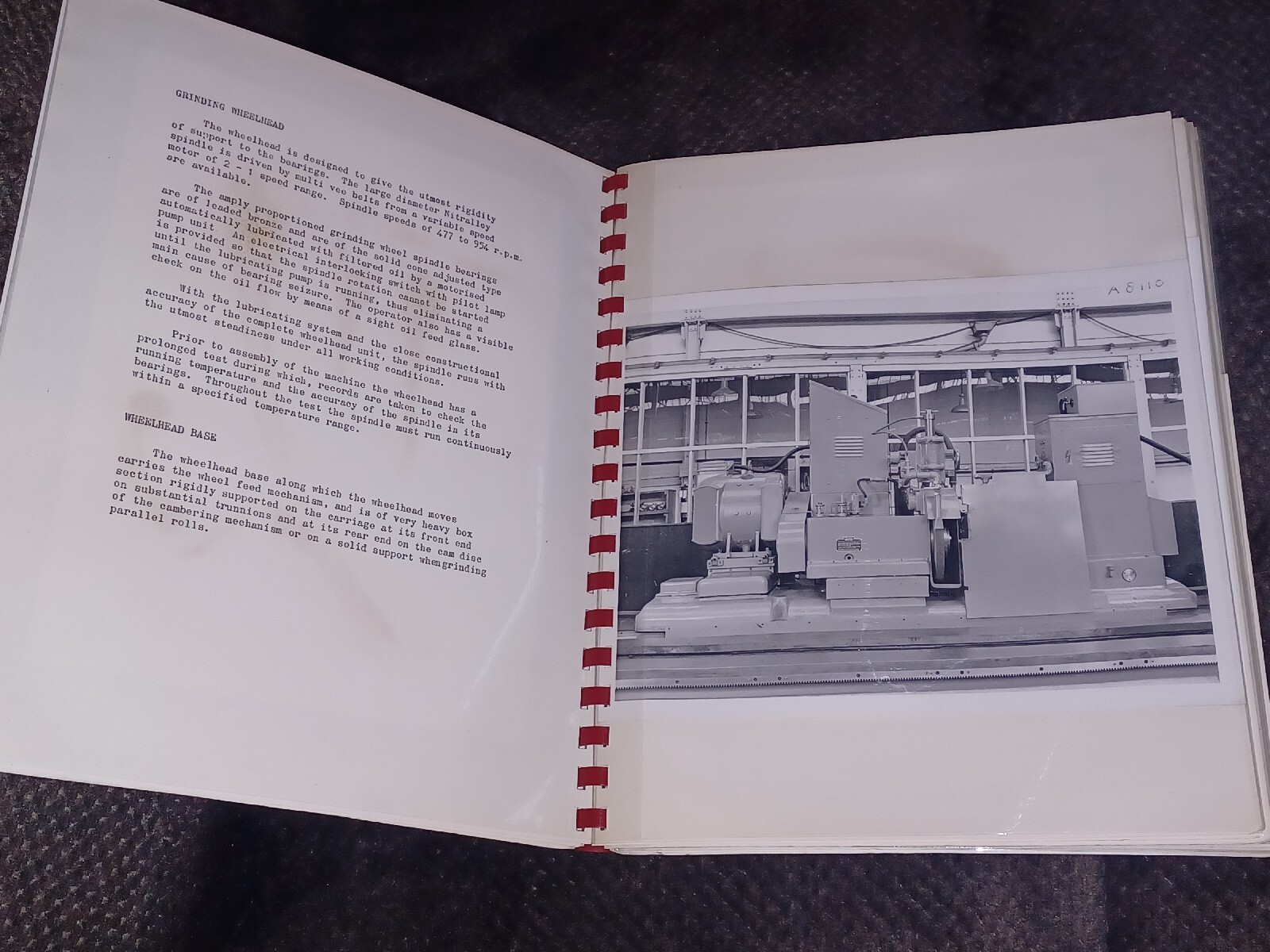 CHURCHILL ROLL GRINDER MACHINE WHEELHEAD MODEL TWA TWB TWR tool Book W Photos