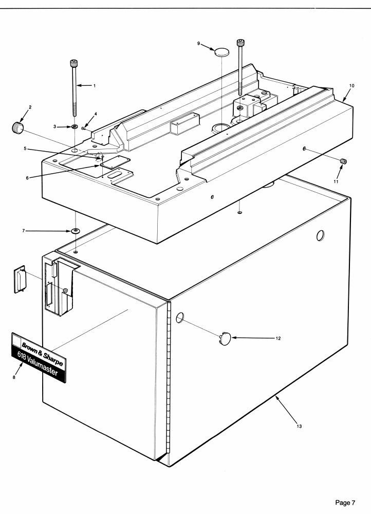 Brown & Sharpe 510V-612V-618V Valumaster Surface Grinder Parts Manual 1404