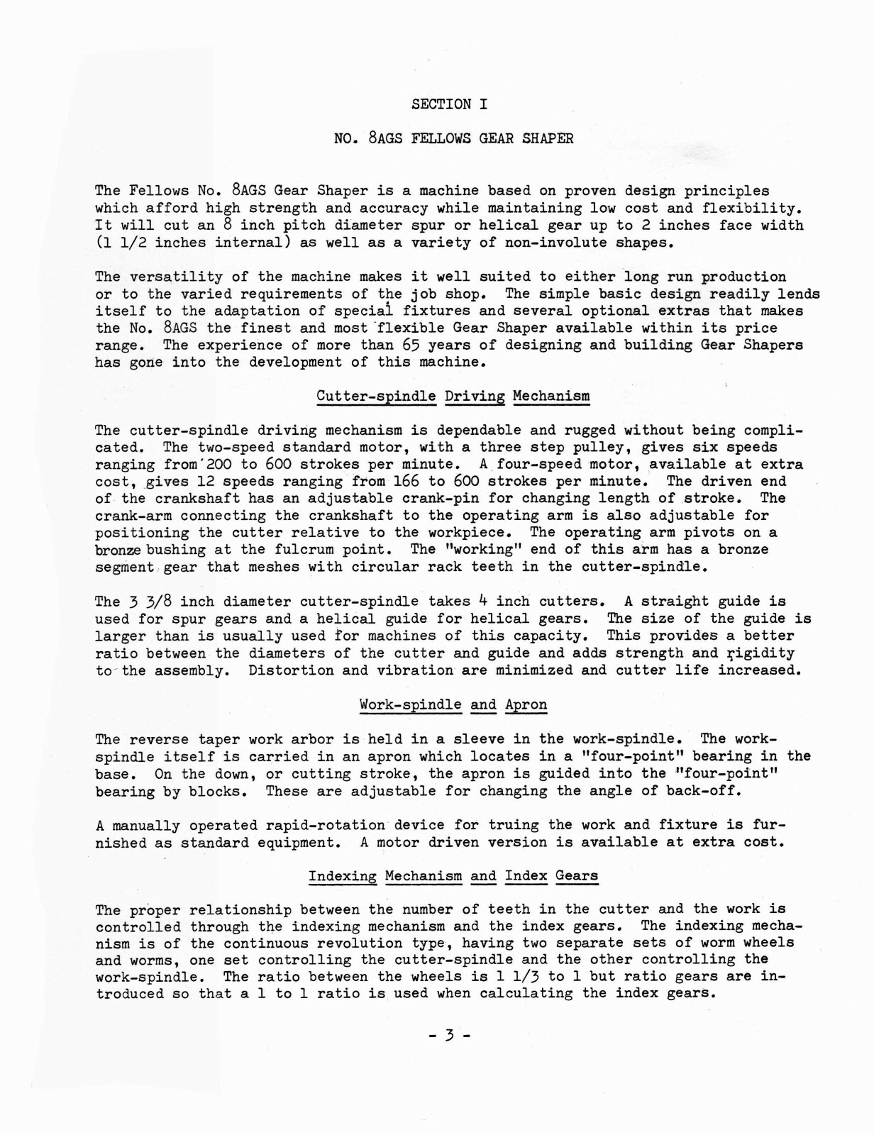 Fellows #8AGS Gear Shaper Instruction Manual #1732